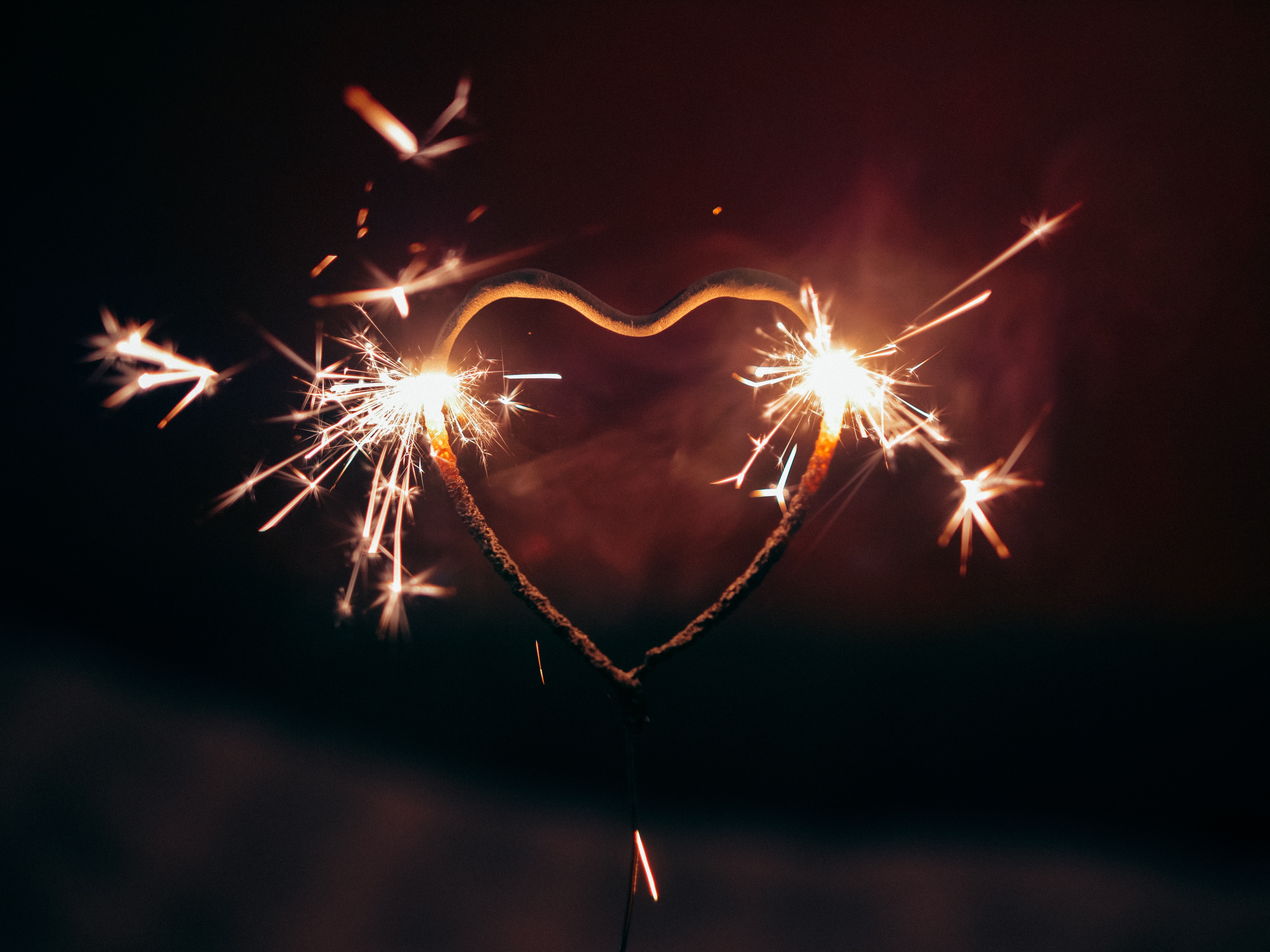 love, sparks, heart, sparkler