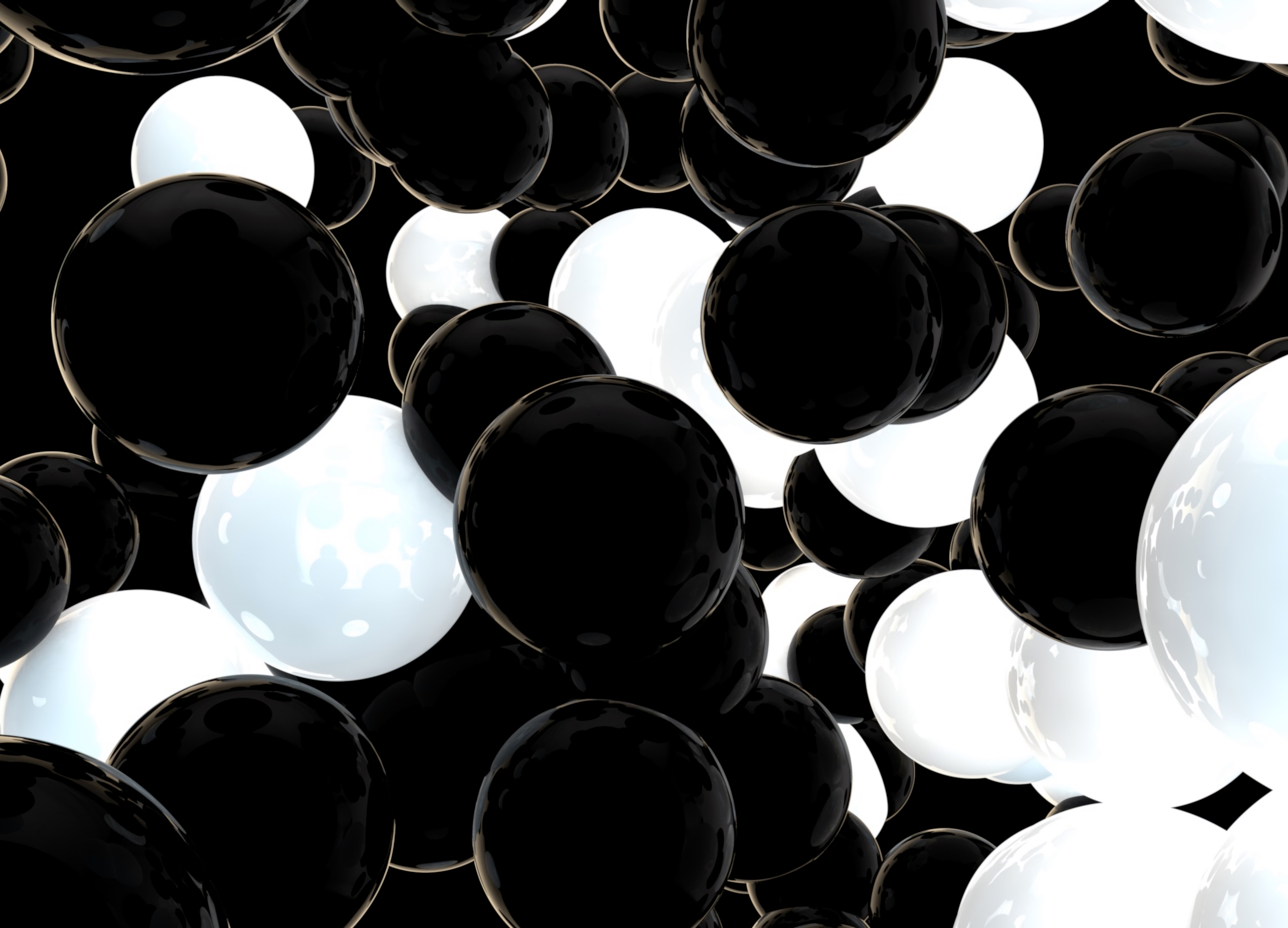 3d, white, balls, black, sphere, spheres cell phone wallpapers
