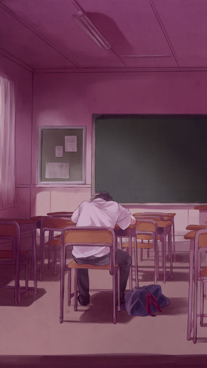 school background anime