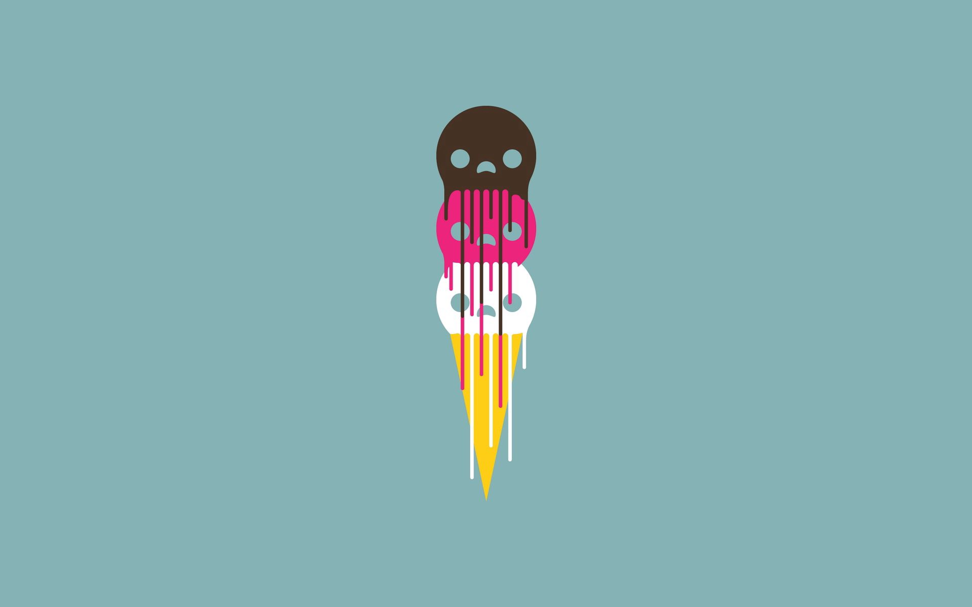 minimalism, ice cream, sweet, colorful, colourful phone wallpaper