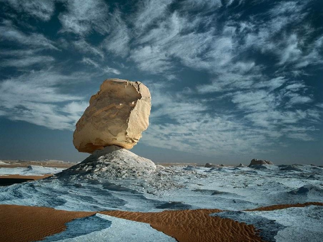 Download mobile wallpaper Clouds, Stones, Landscape, Desert for free.