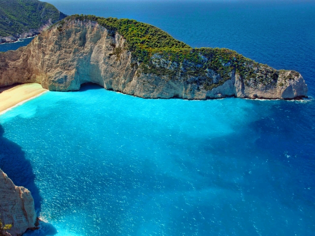 earth, cliff, turquoise, beach, zakynthos