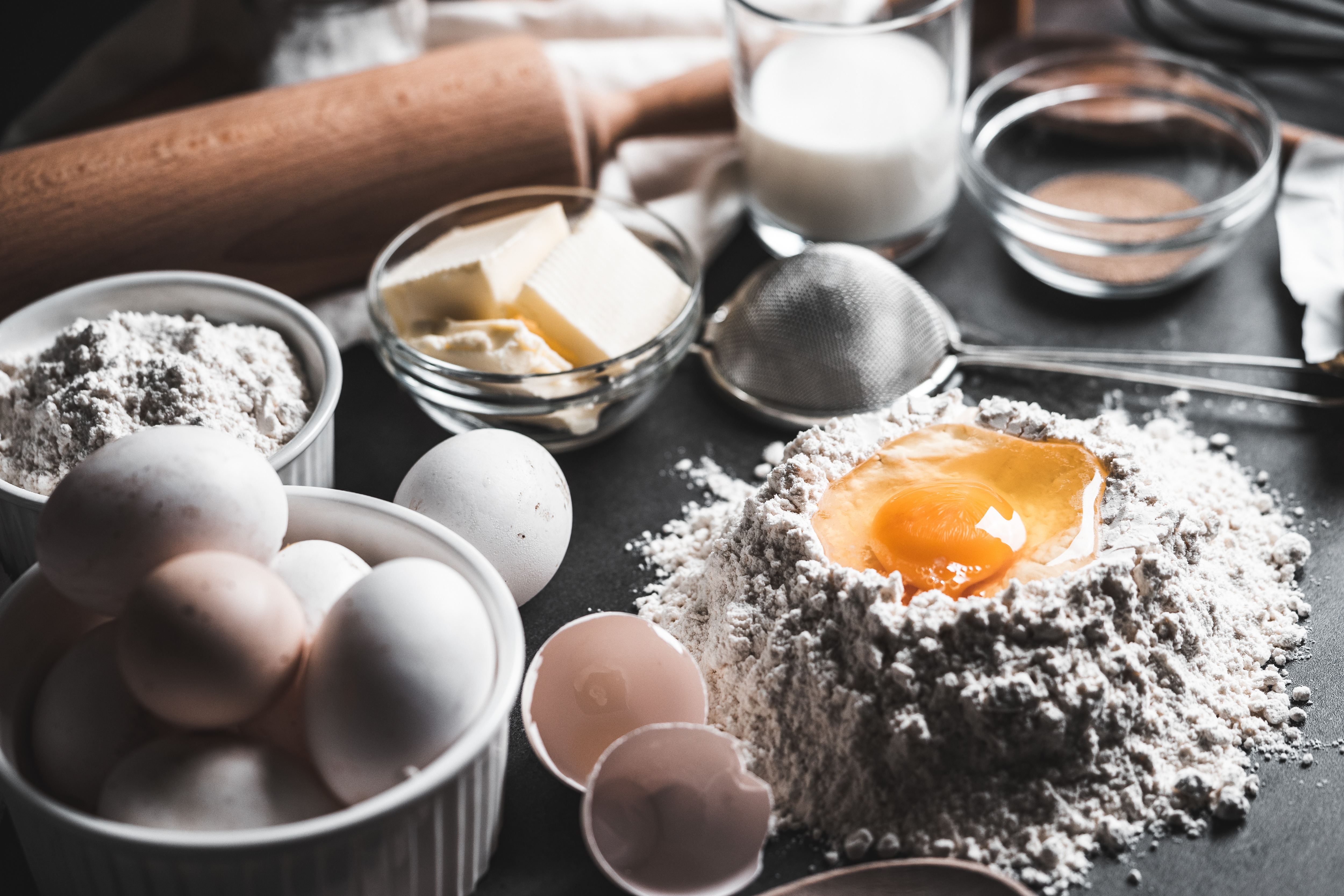 food, egg, flour, still life wallpaper for mobile