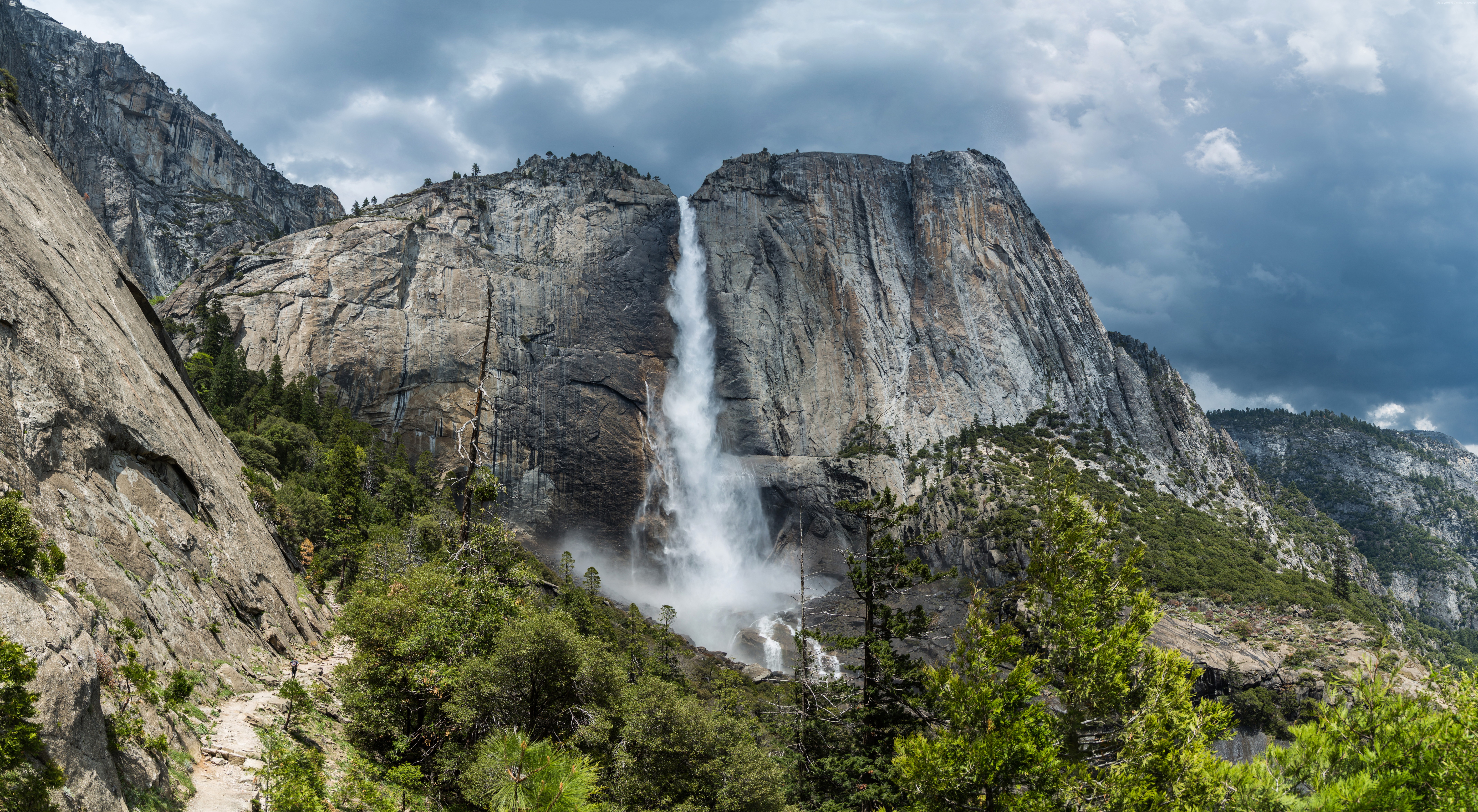 yosemite falls, earth, mountain, waterfall, yosemite national park, waterfalls