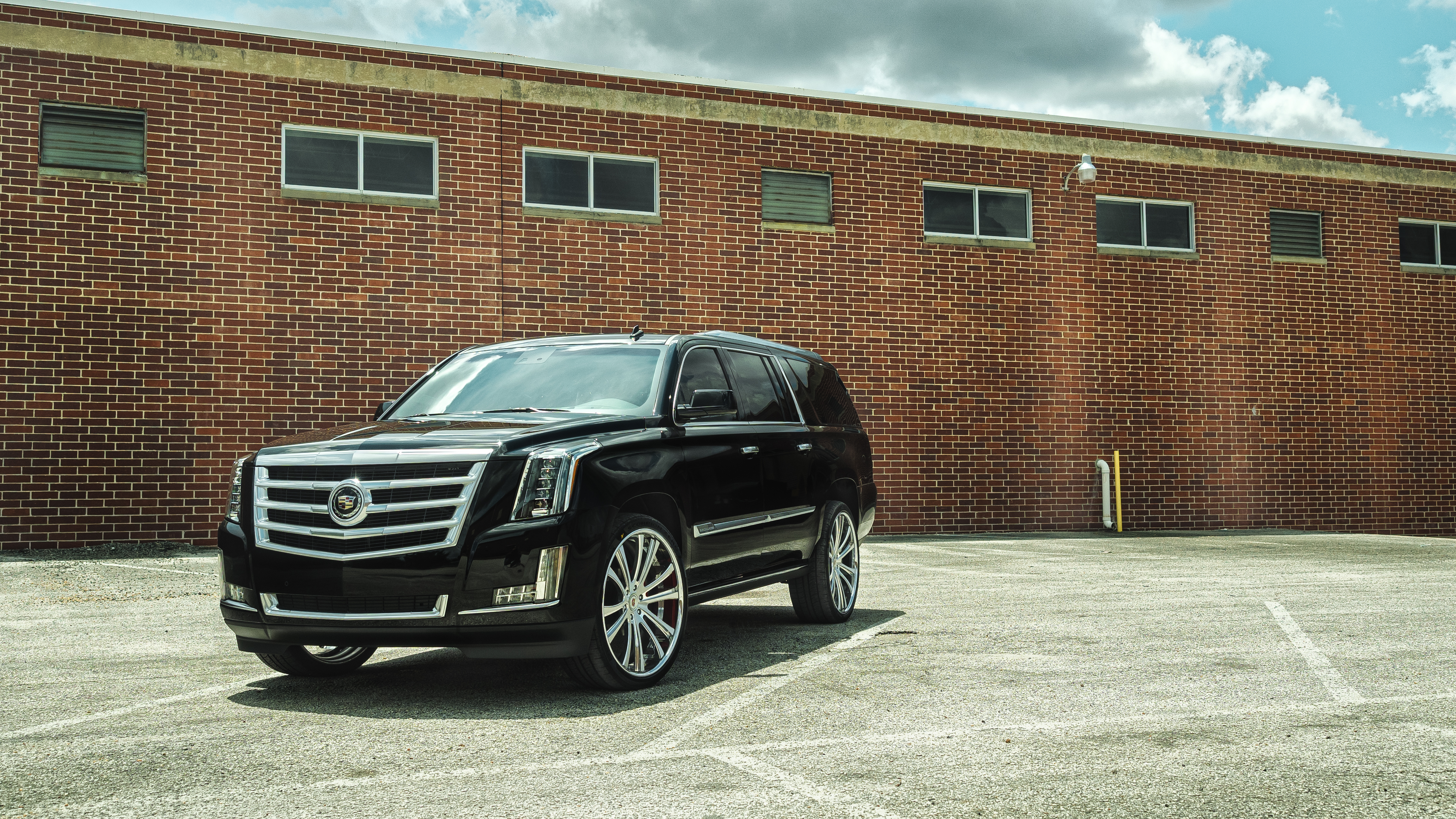 android cadillac, cars, black, side view, escalade