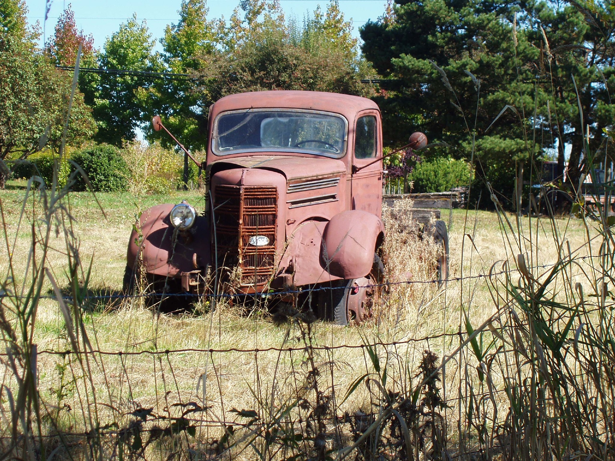 country, vehicles, truck, field, rust 1080p