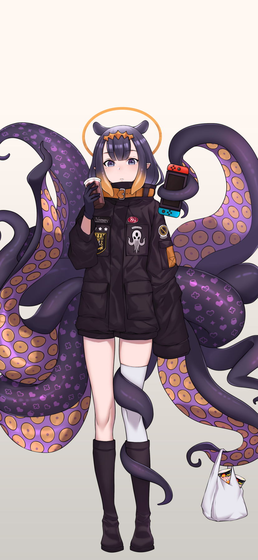 anime, virtual youtuber, hololive, ninomae ina'nis, tentacle wallpaper for mobile