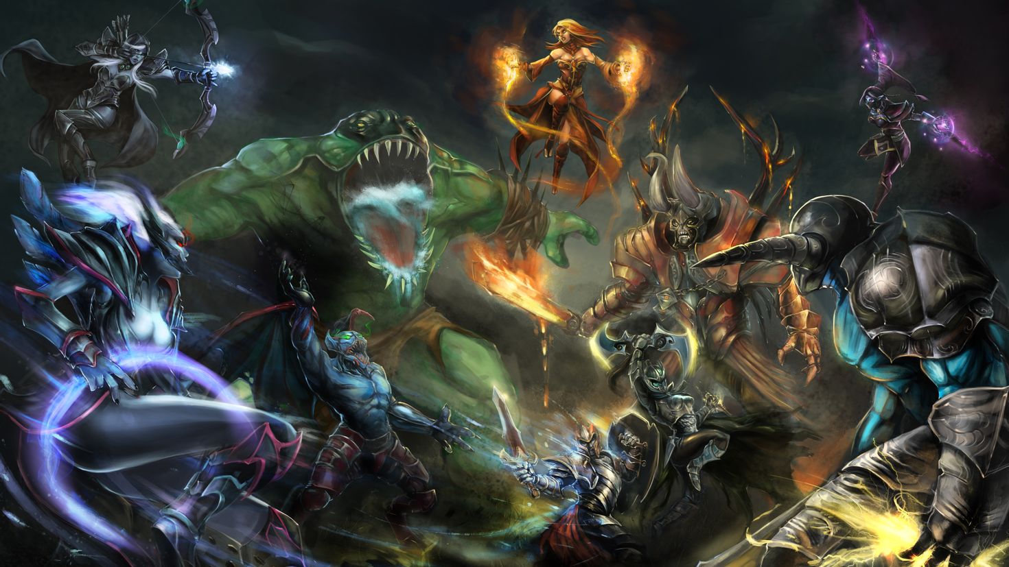 Dota 2 fight of the characters фото 2