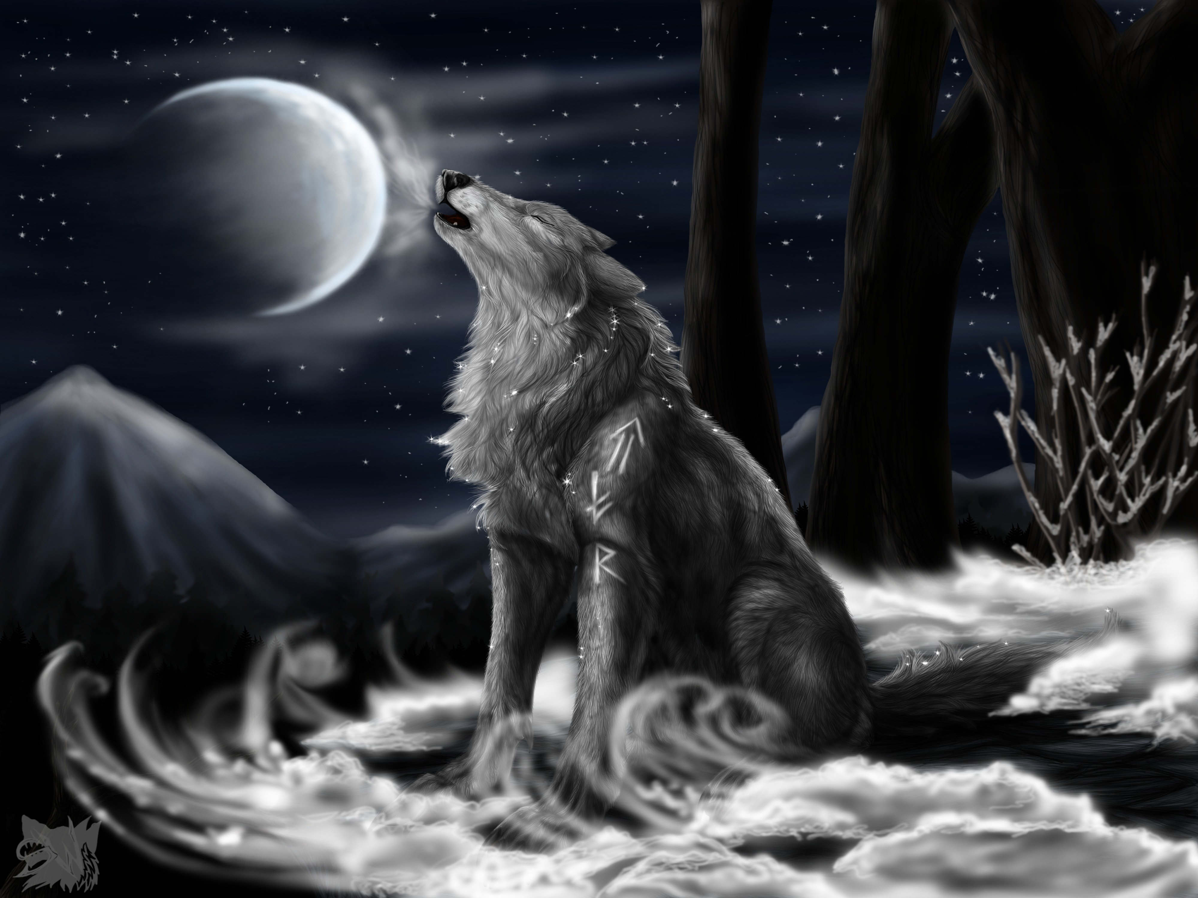 Одинокий волк арт