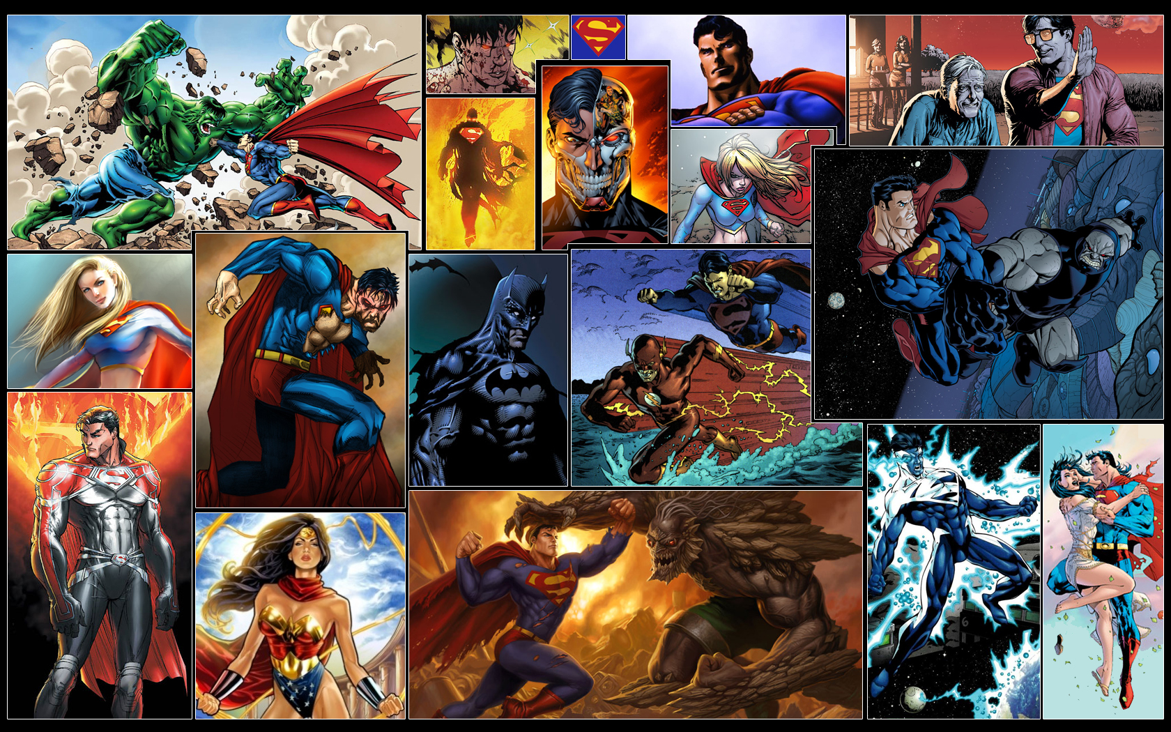superman, comics, batman, clark kent, cyborg superman, darkseid (dc comics), dc comics, doomsday (dc comics), flash, hulk, jonathan kent, lois lane, supergirl, wonder woman 5K