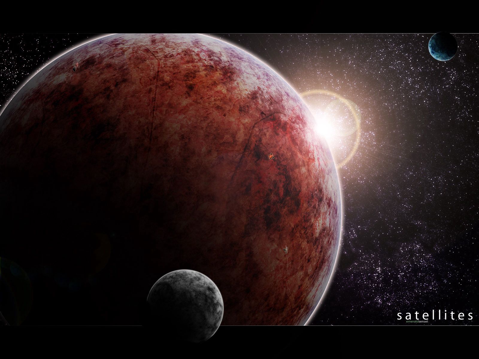 Cool Wallpapers stars, planets, universe, mars, satellites