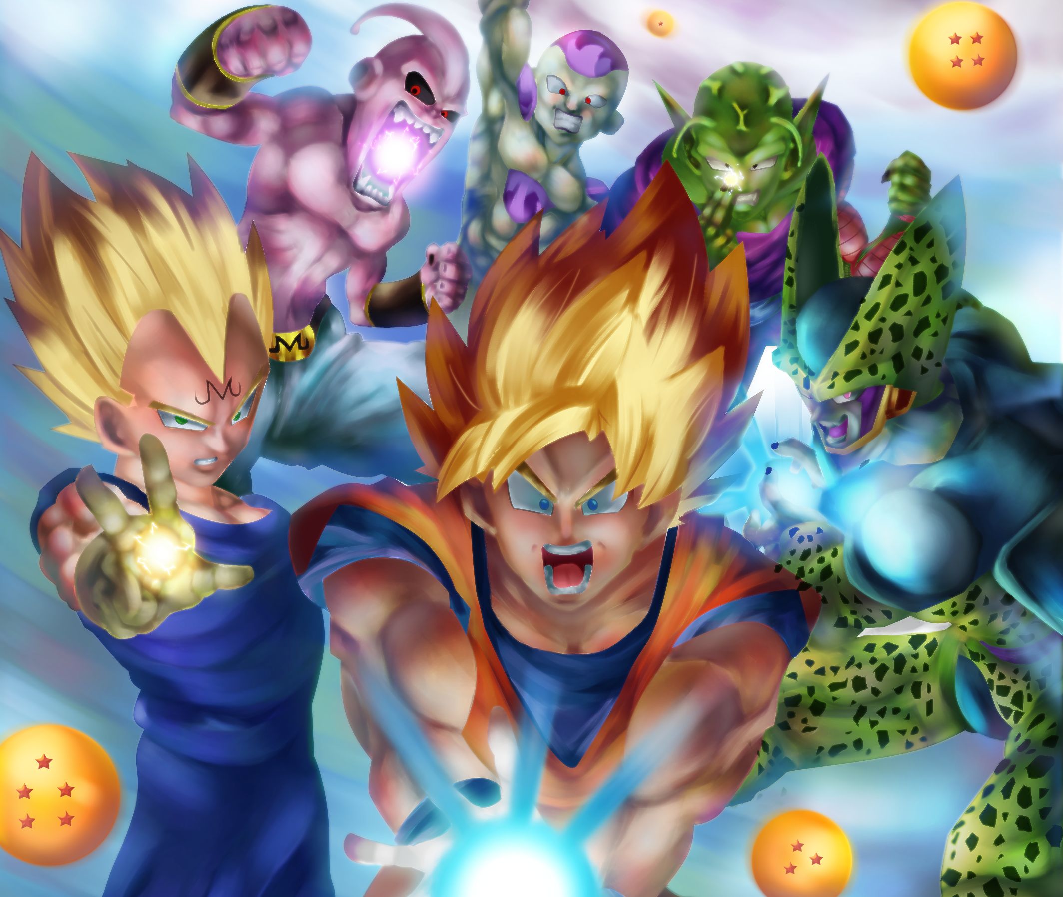 HD desktop wallpaper: Anime, Dragon Ball, Goku, Piccolo (Dragon