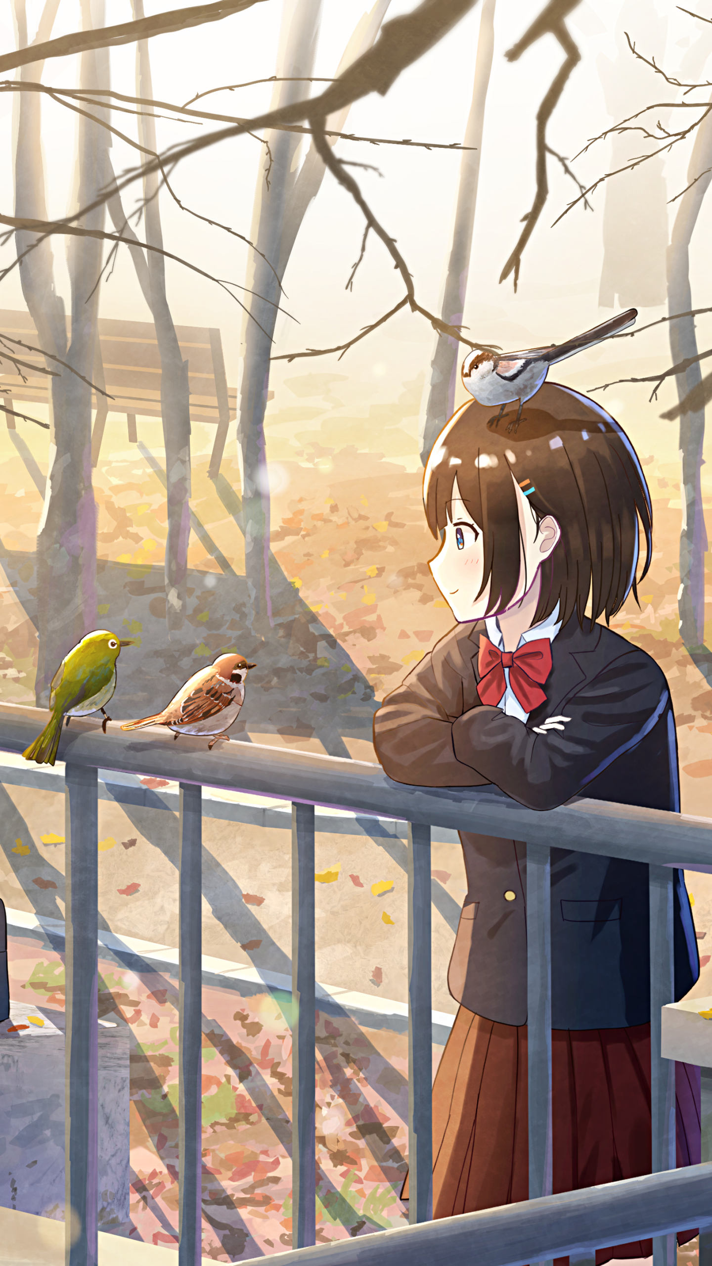 anime :: birds :: dark :: girl :: alone :: phone :: sandbox :: yuumei ::  artists - JoyReactor