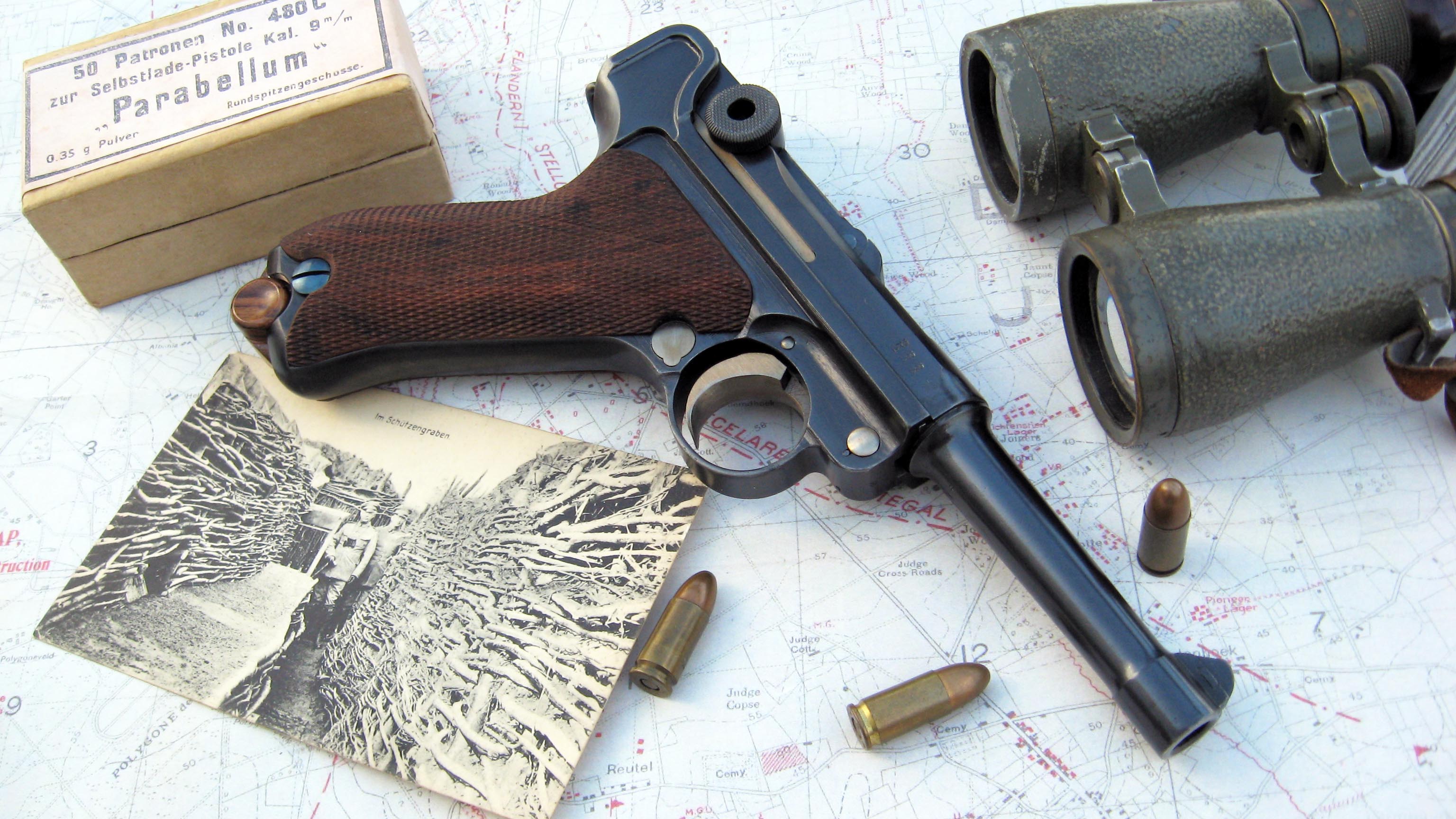 Download wallpaper Luger Pistol, 9 mm, The German Empire, section weapon in  resolution 1366x768