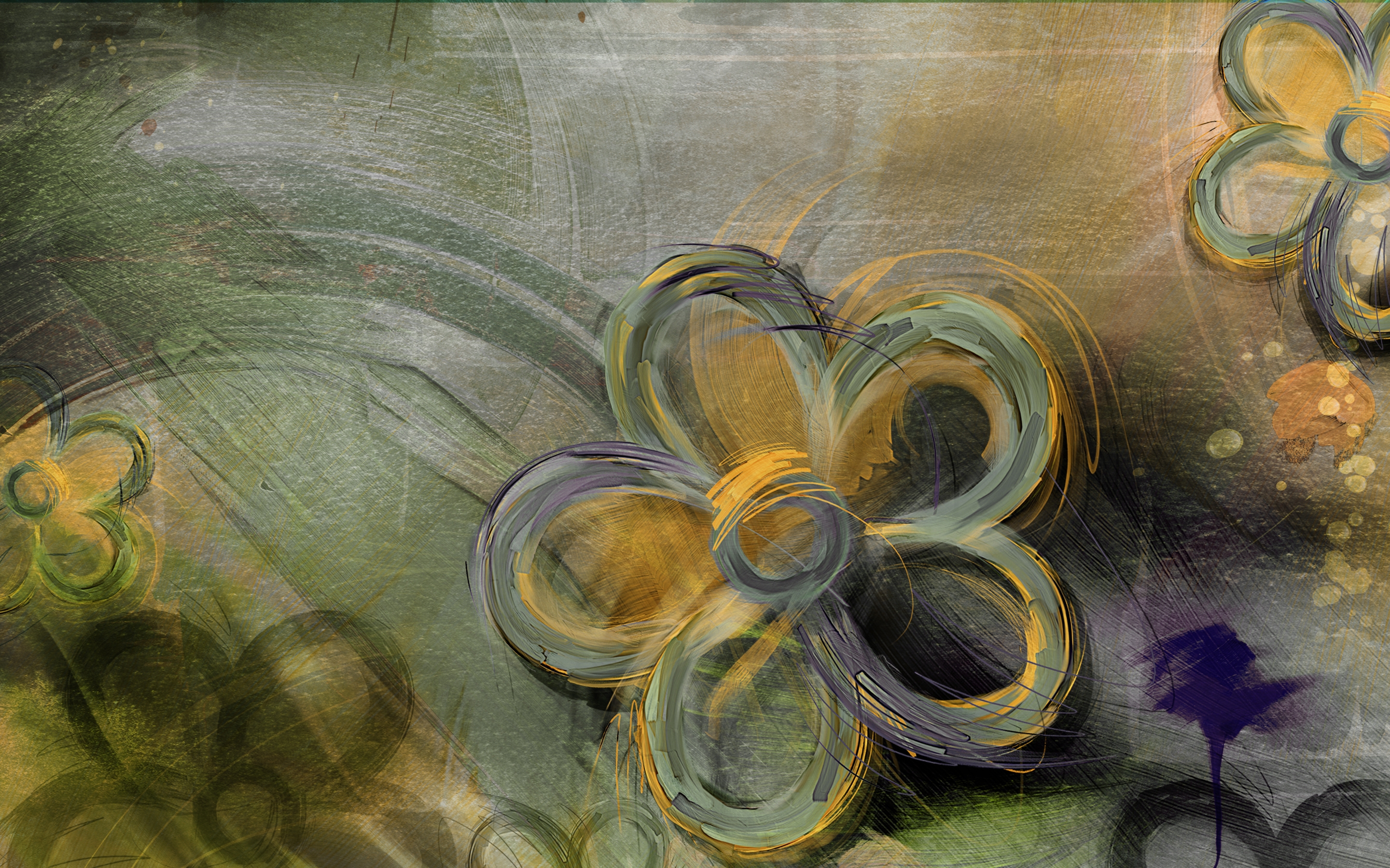 textures, flowers, texture, drawn, yellow green HD wallpaper