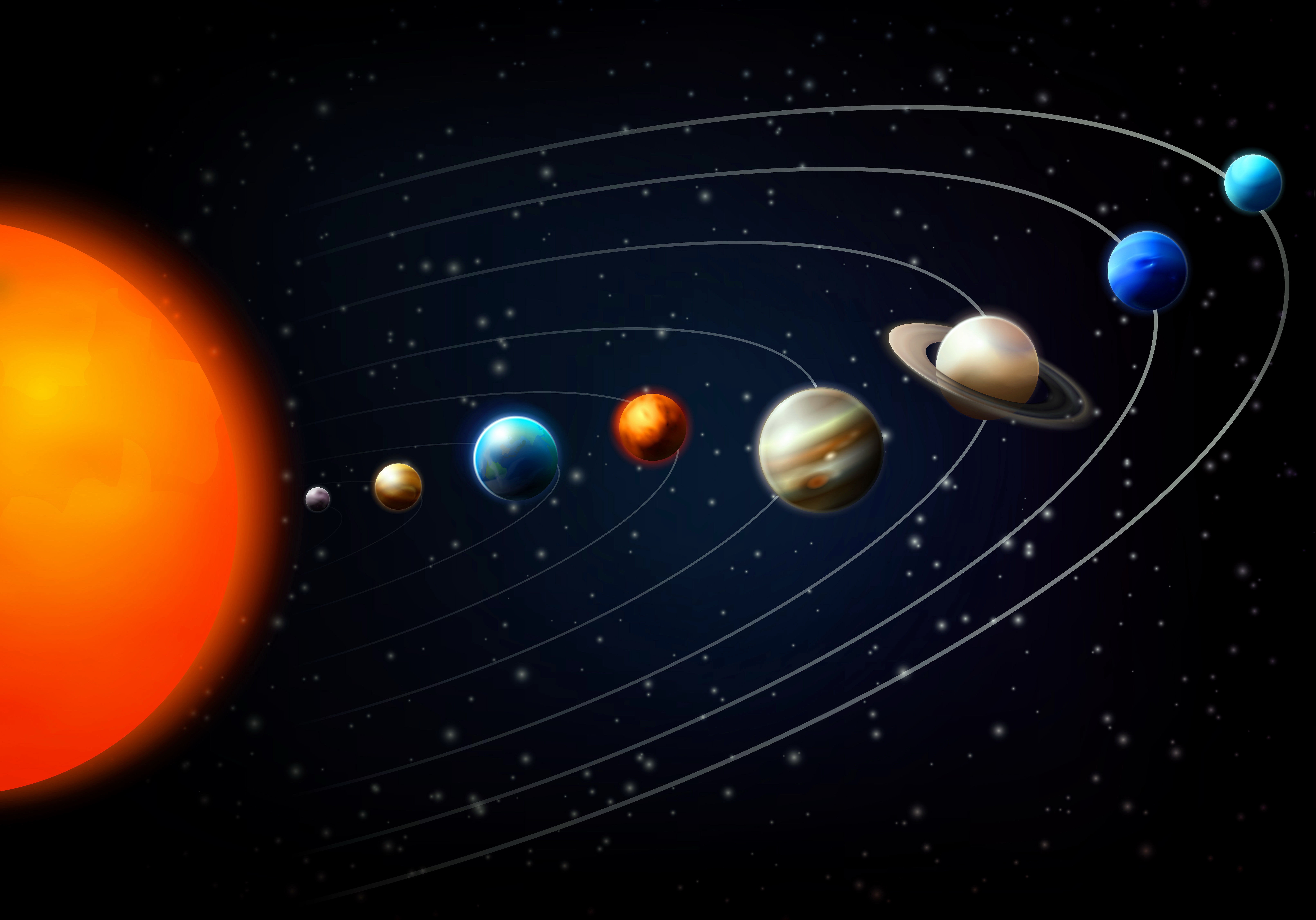 Самый длинный год в солнечной системе. Меркурий в солнечной системе. Нептун в солнечной системе.
