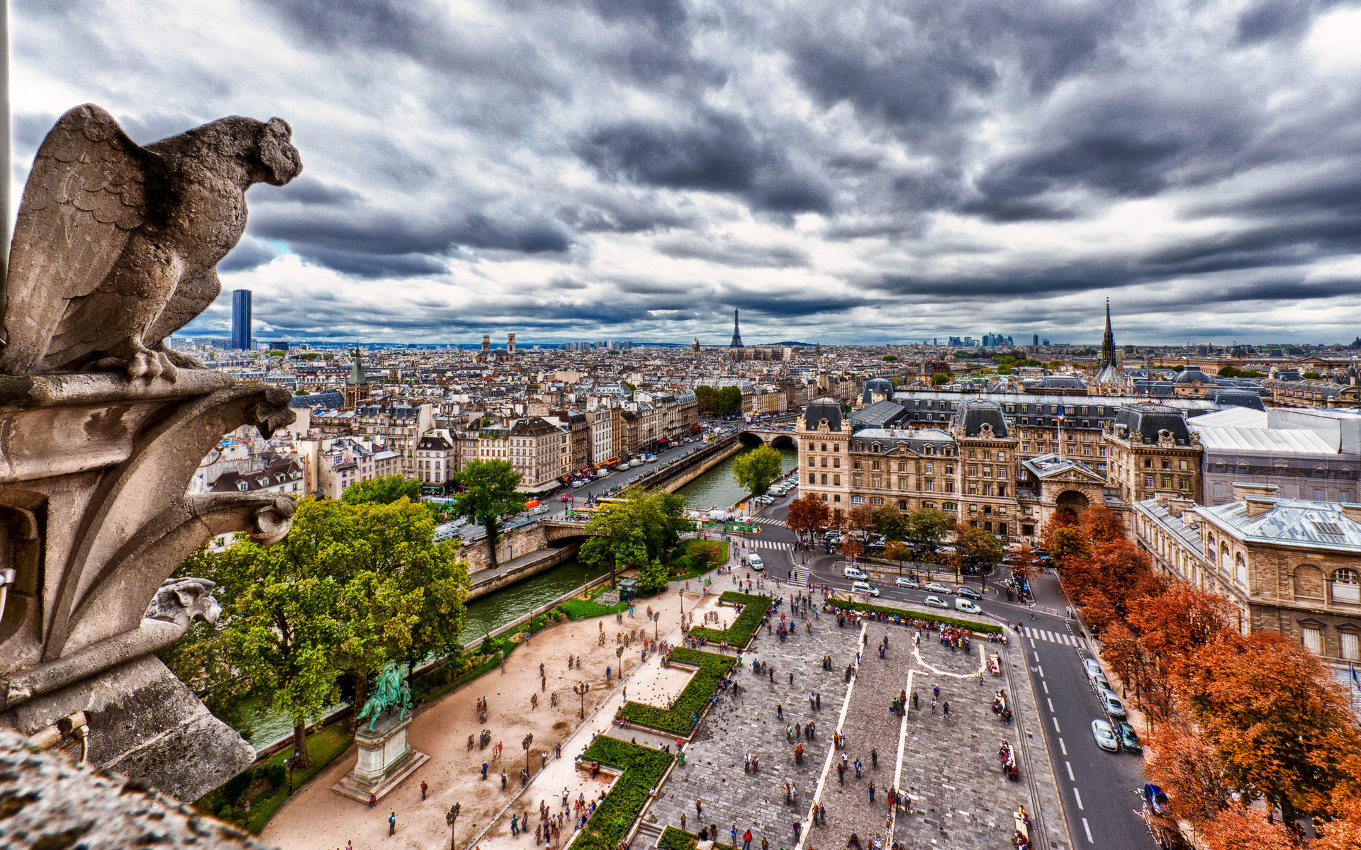 Собор Парижской Богоматери панорама