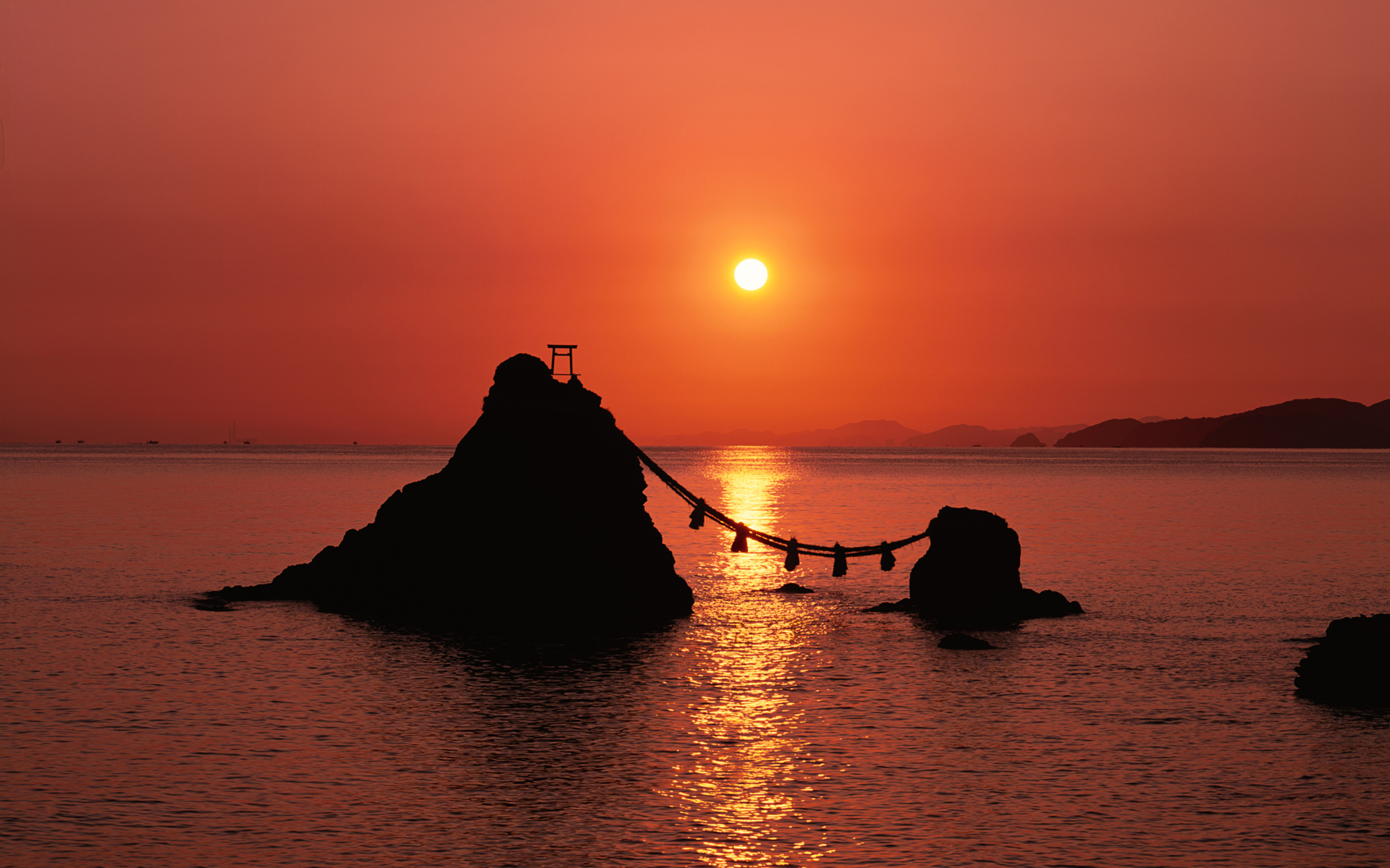 Download mobile wallpaper Landscape, Sunset, Sea for free.
