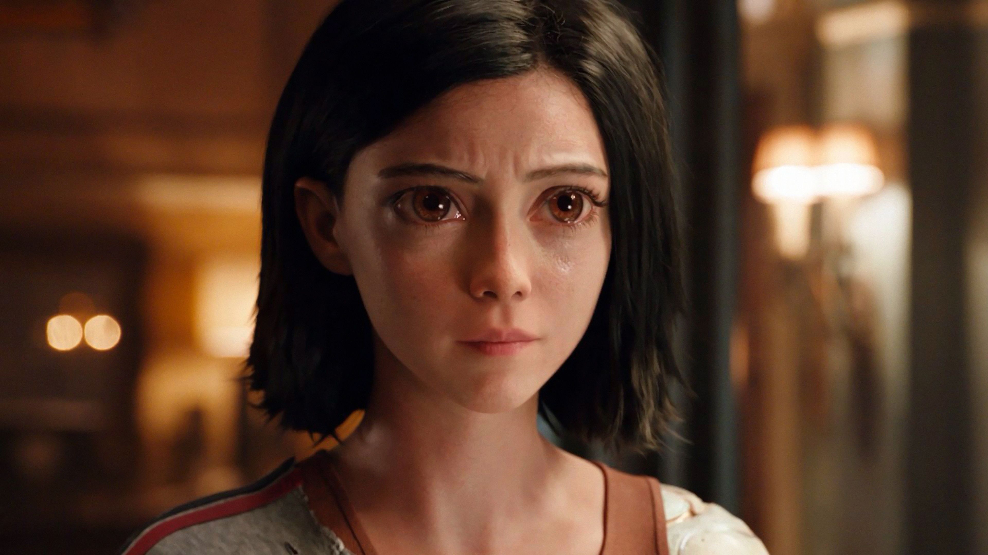 Mobile wallpaper: Brown Eyes, Movie, Black Hair, Alita (Alita: Battle Angel),  Alita: Battle Angel, 942907 download the picture for free.
