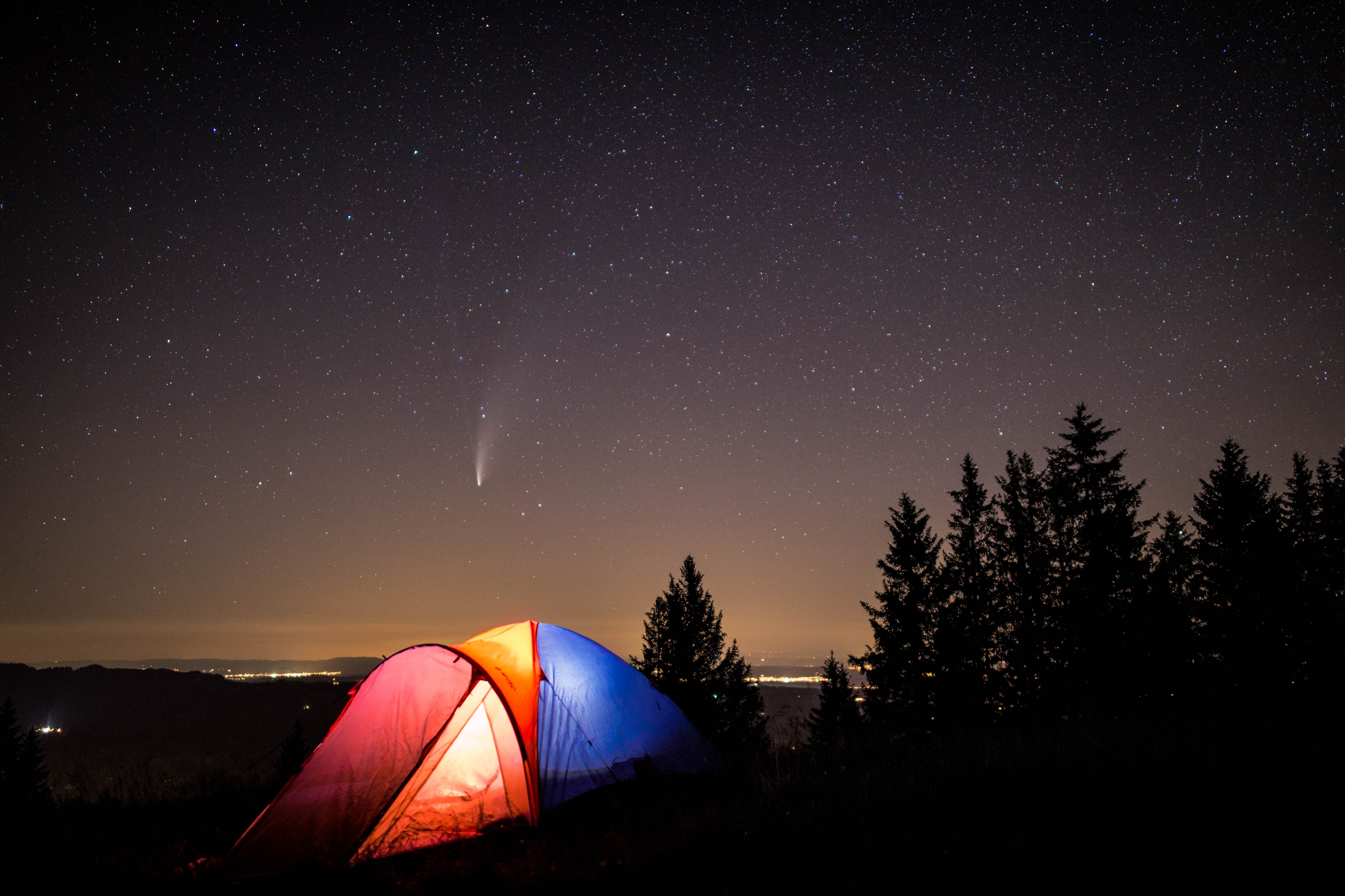 Laden Sie das Verschiedenes, Zelt, Camping, Natur, Mountains, Sonstige, Campingplatz, Übernachtung, Sternenhimmel-Bild kostenlos auf Ihren PC-Desktop herunter