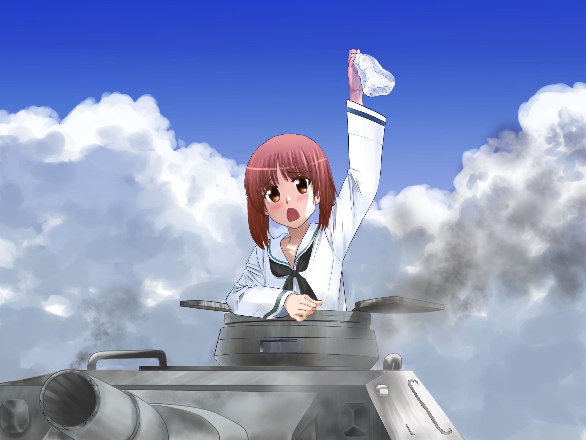 Михо Нисидзуми на танке