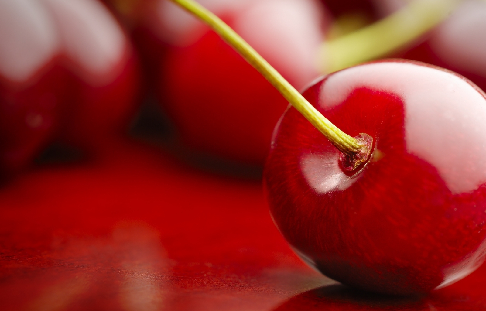 fruits, sweet cherry, food, background, red UHD