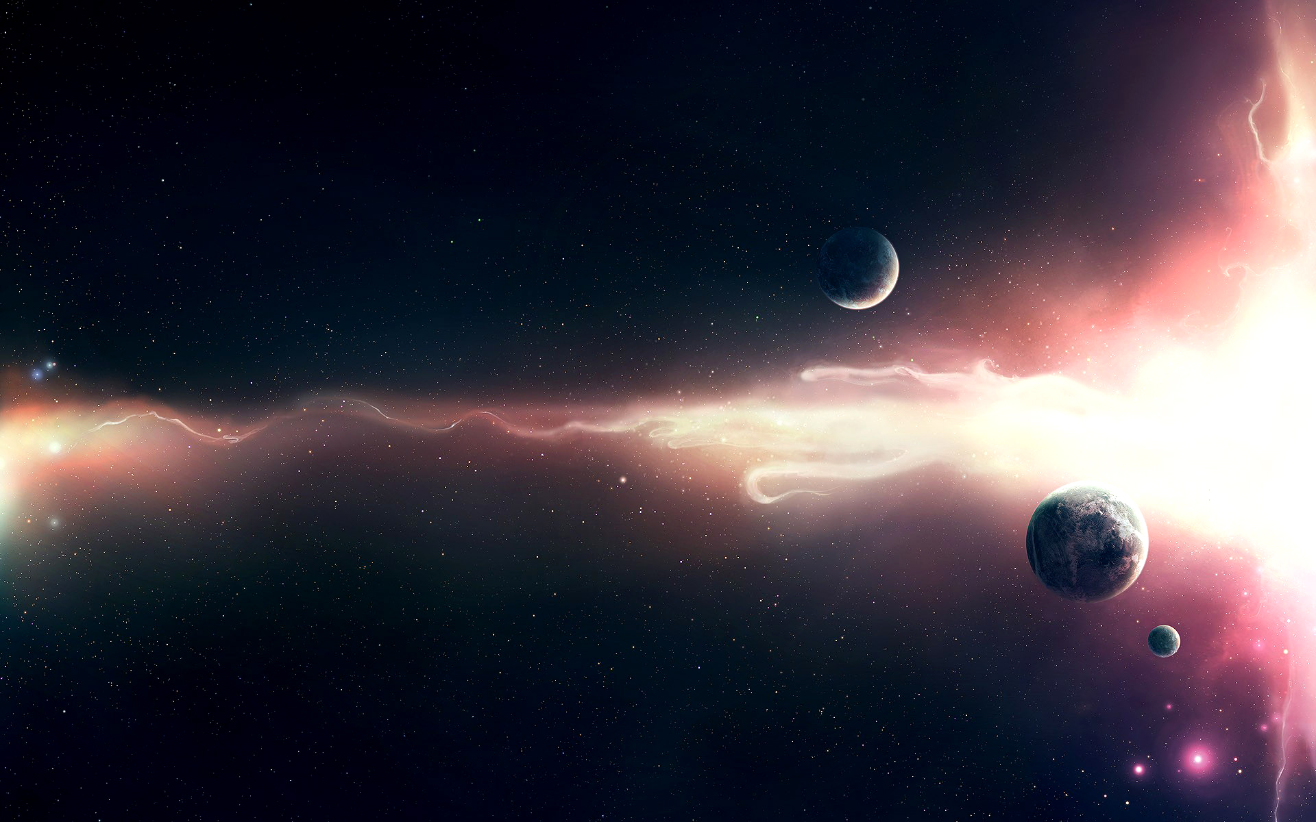 sci fi, sun, space, planets, planet HD wallpaper