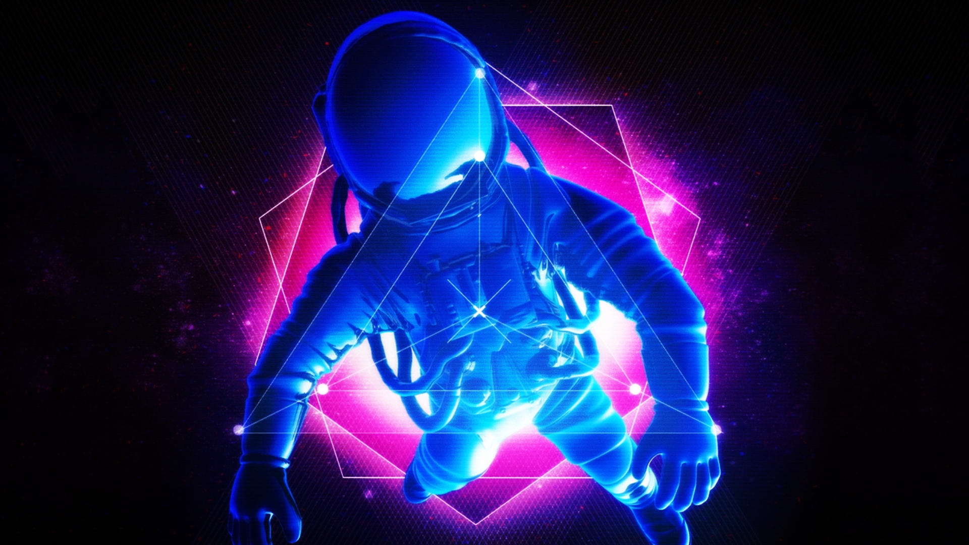 Neon Astronaut Spaceman Background Design Stock Vector  Illustration of  creative astronaut 139727958