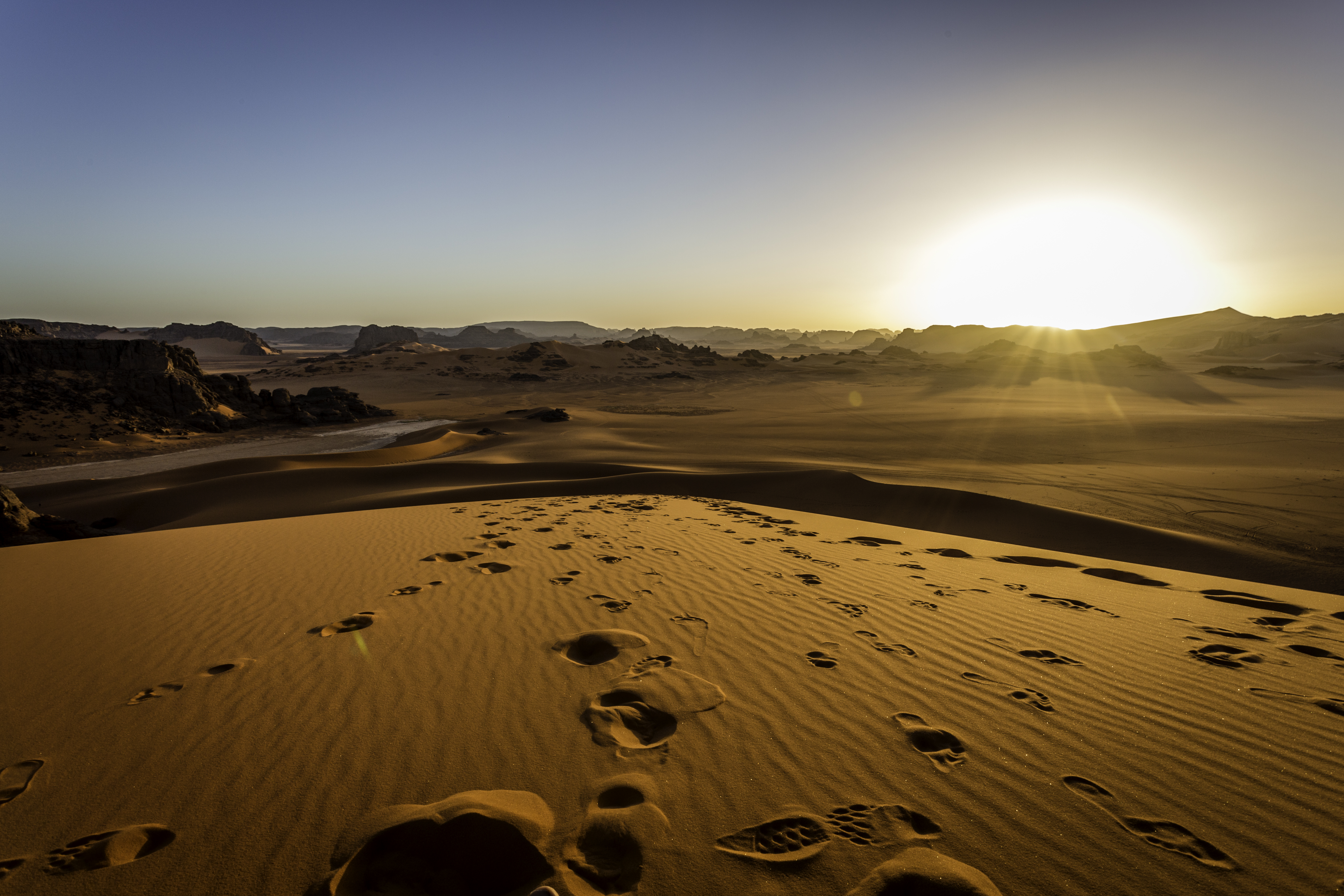 sahara, earth, desert, africa, algeria, dune, landscape, sand, tassili n'ajjer
