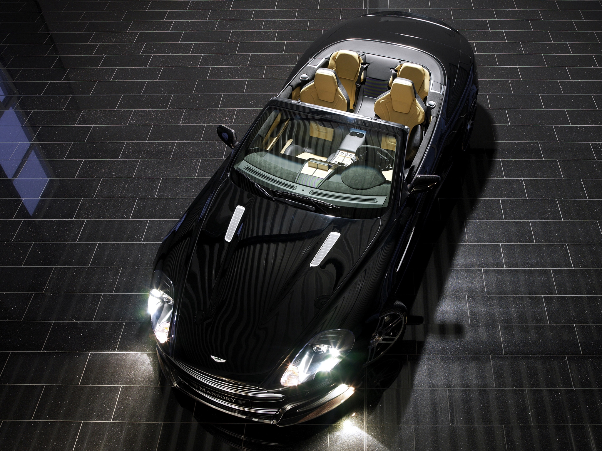 Download mobile wallpaper Reflection, Db9, 2008, View From Above, Style, Aston Martin, Cars, Sports, Auto for free.