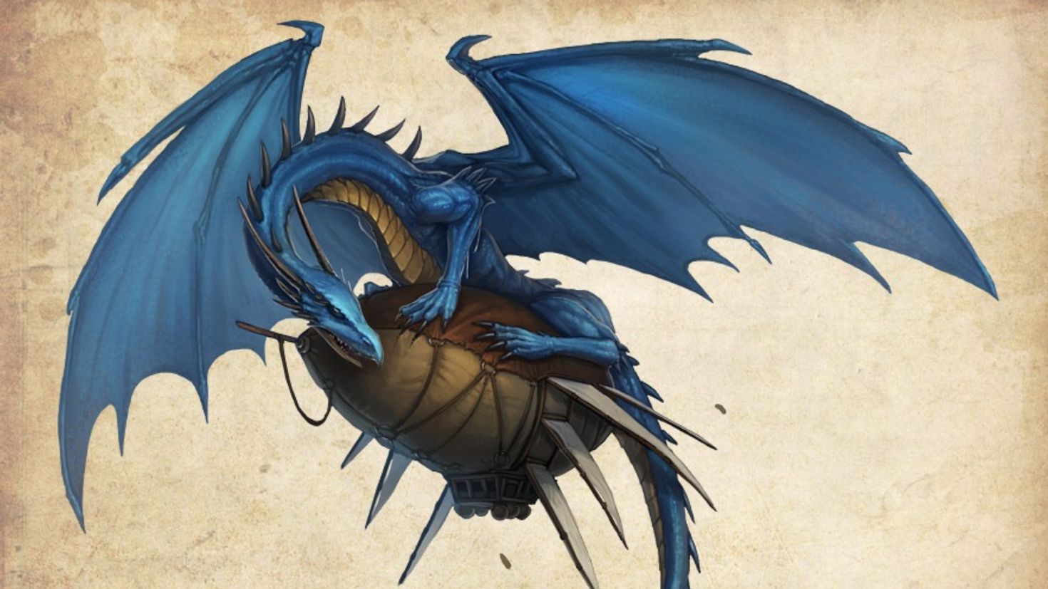Синий дракон в плаще