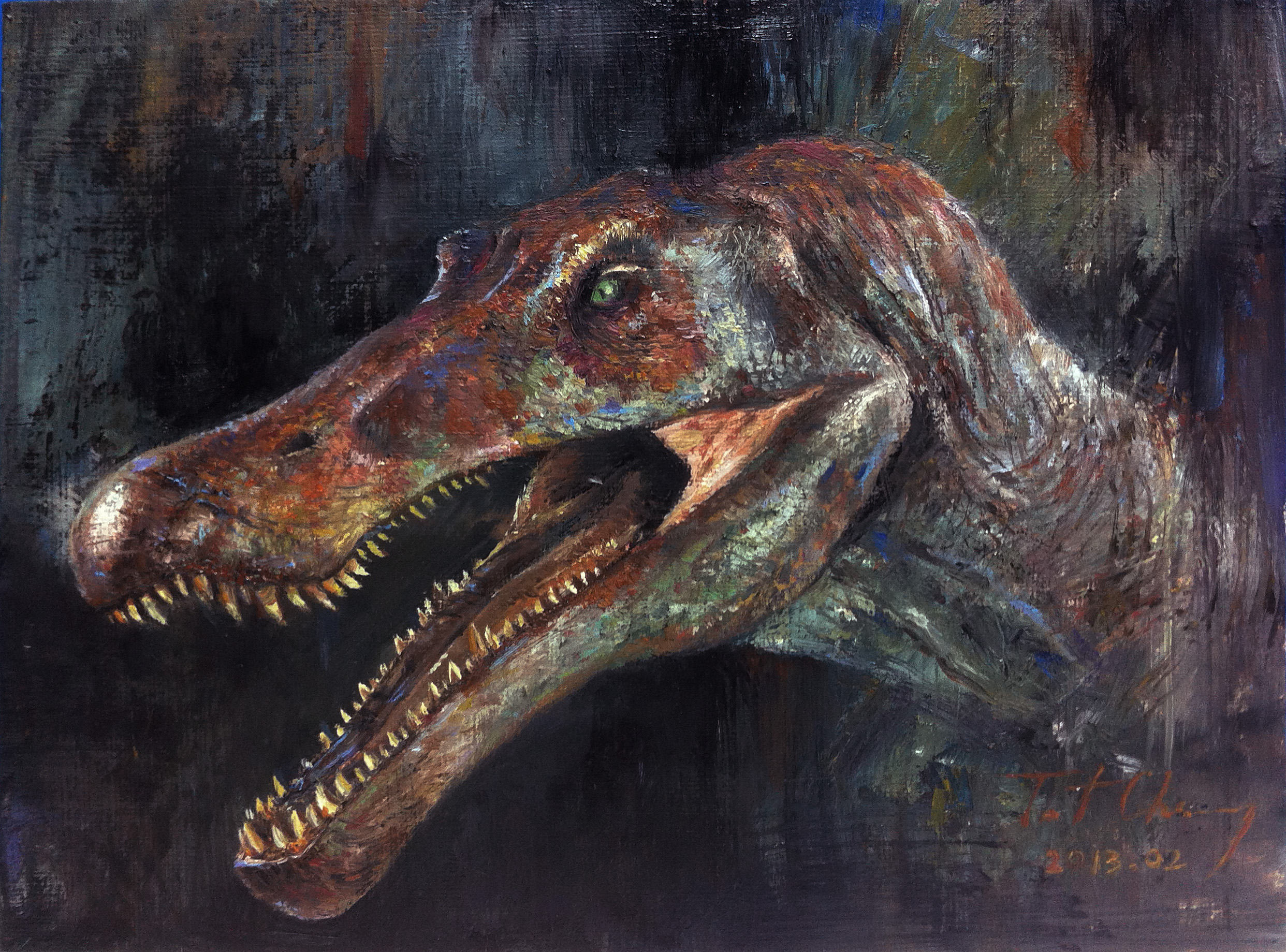 Спинозавр голова парк Юрского периода