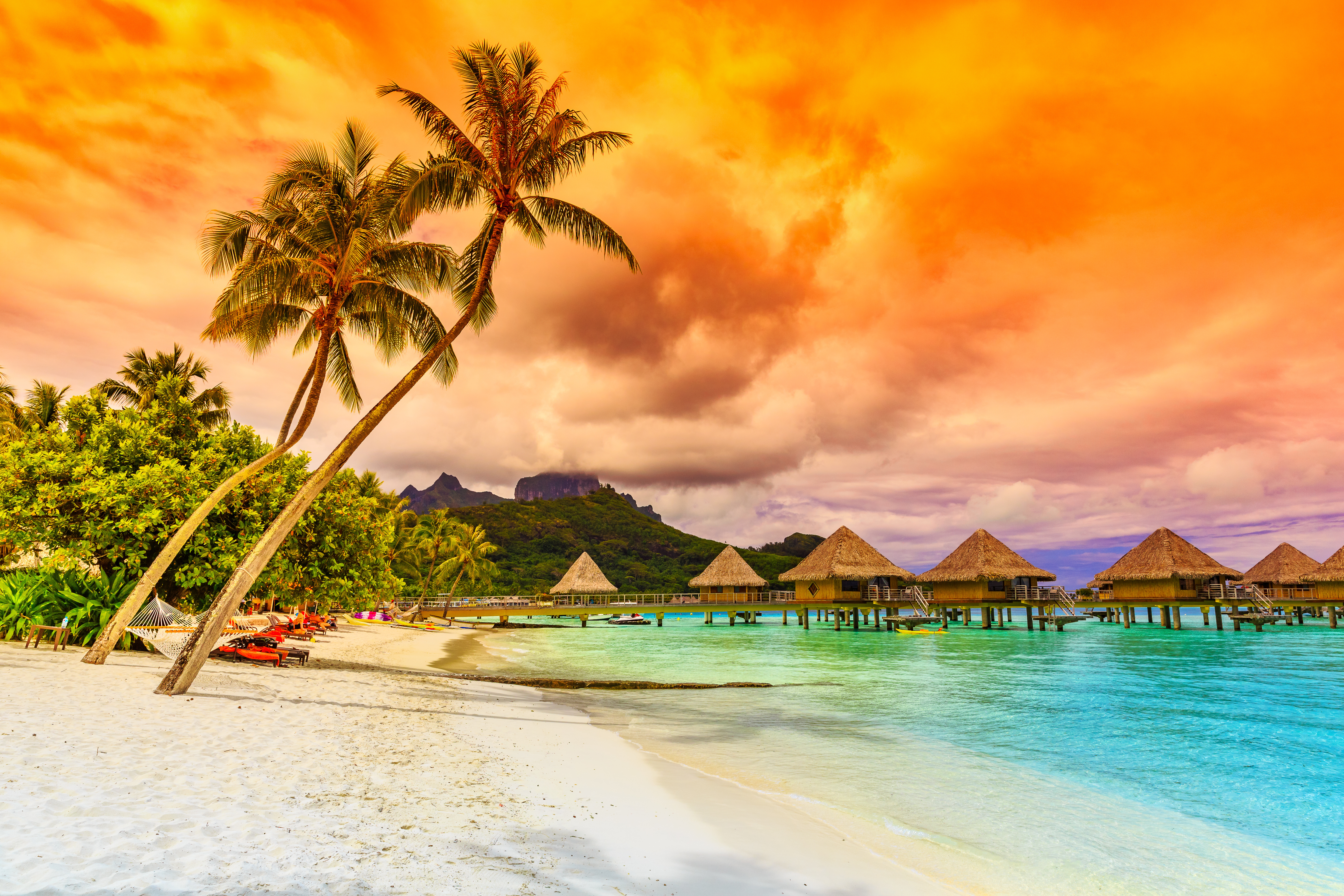 hut, beach, tropical, sand, photography, cloud, holiday, palm tree