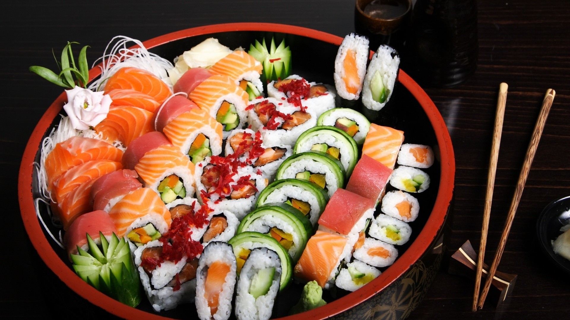 Handy-Wallpaper Sushi, Lebensmittel kostenlos herunterladen.