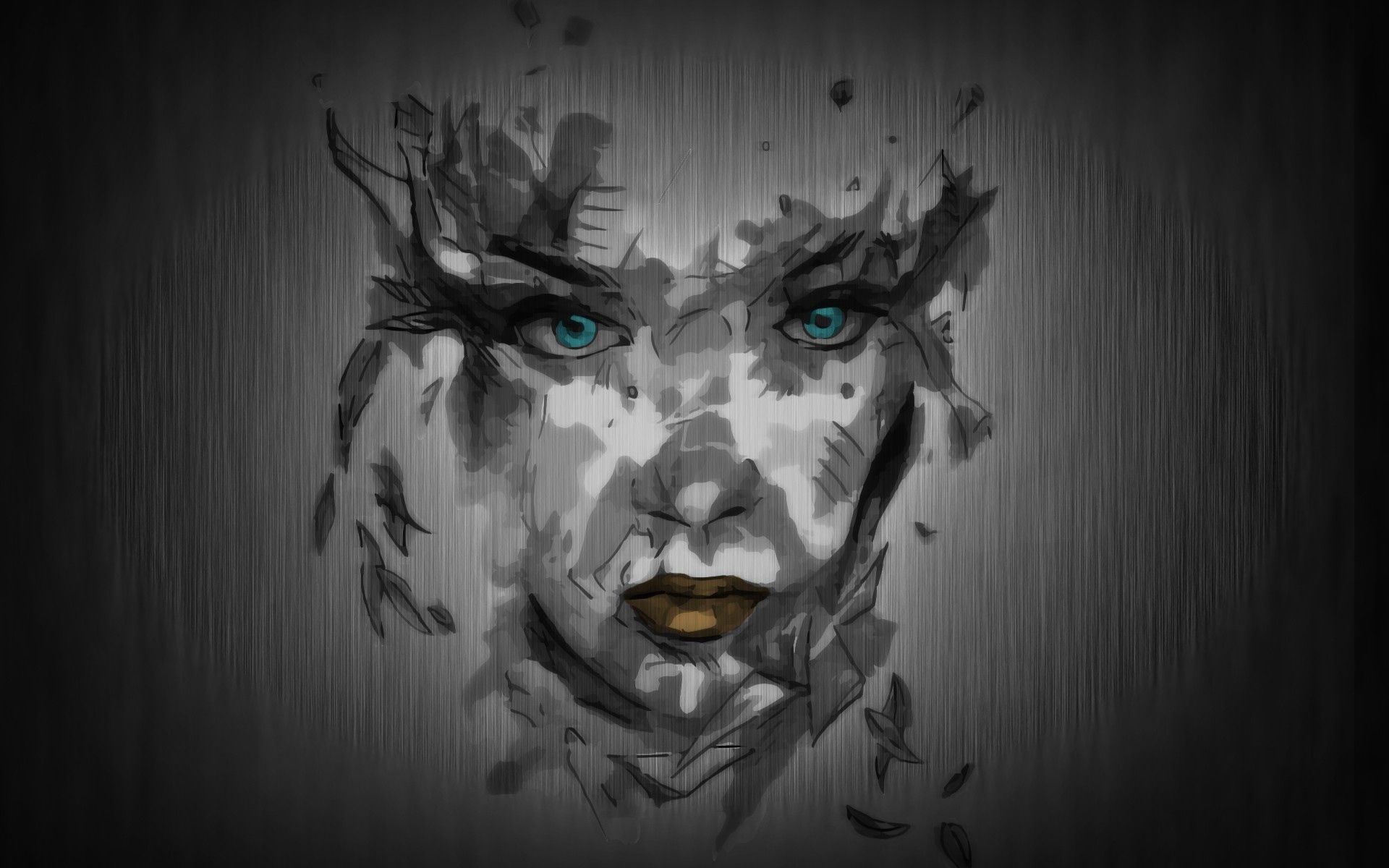 face, abstract, paint, background HD wallpaper