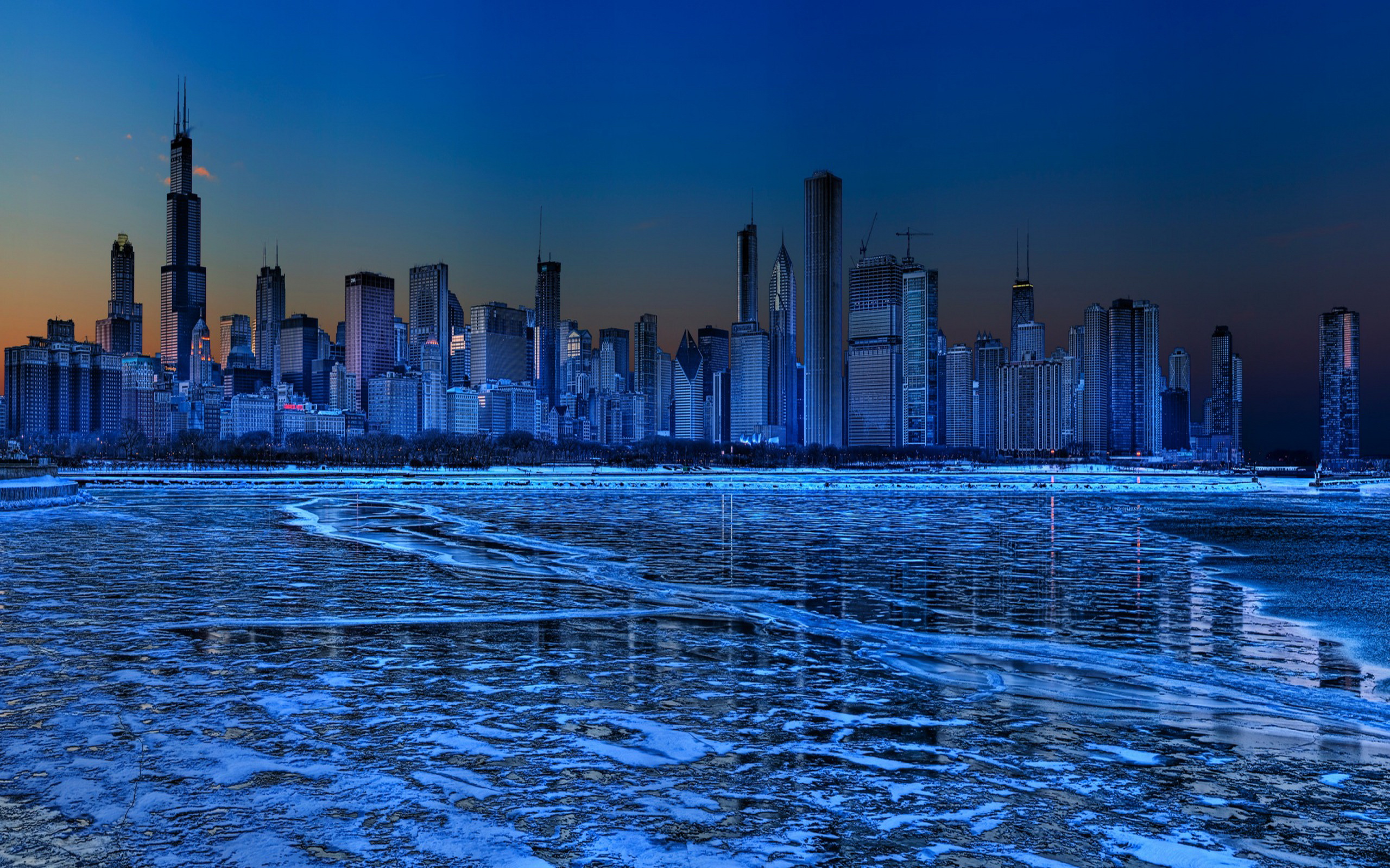 Чикаго Скайлайн панорама