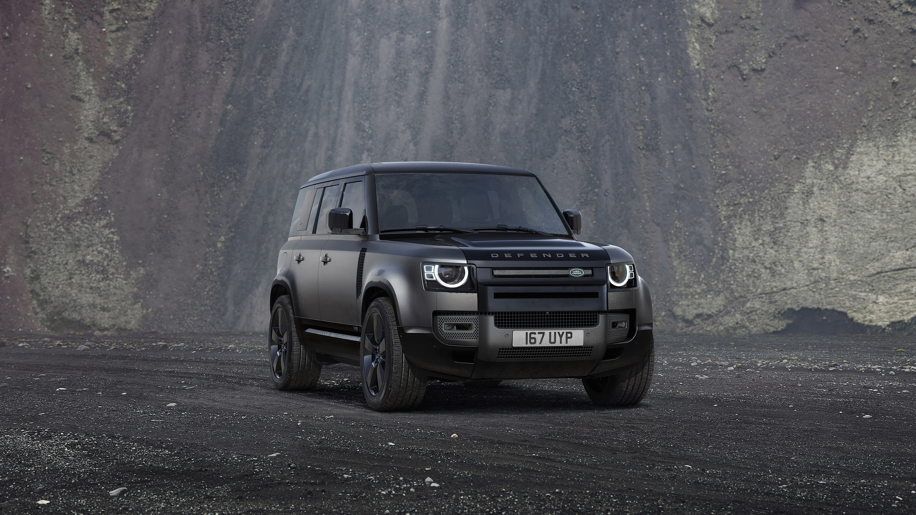 Download mobile wallpaper Land Rover, Car, Suv, Land Rover Defender, Vehicles, Black Car for free.