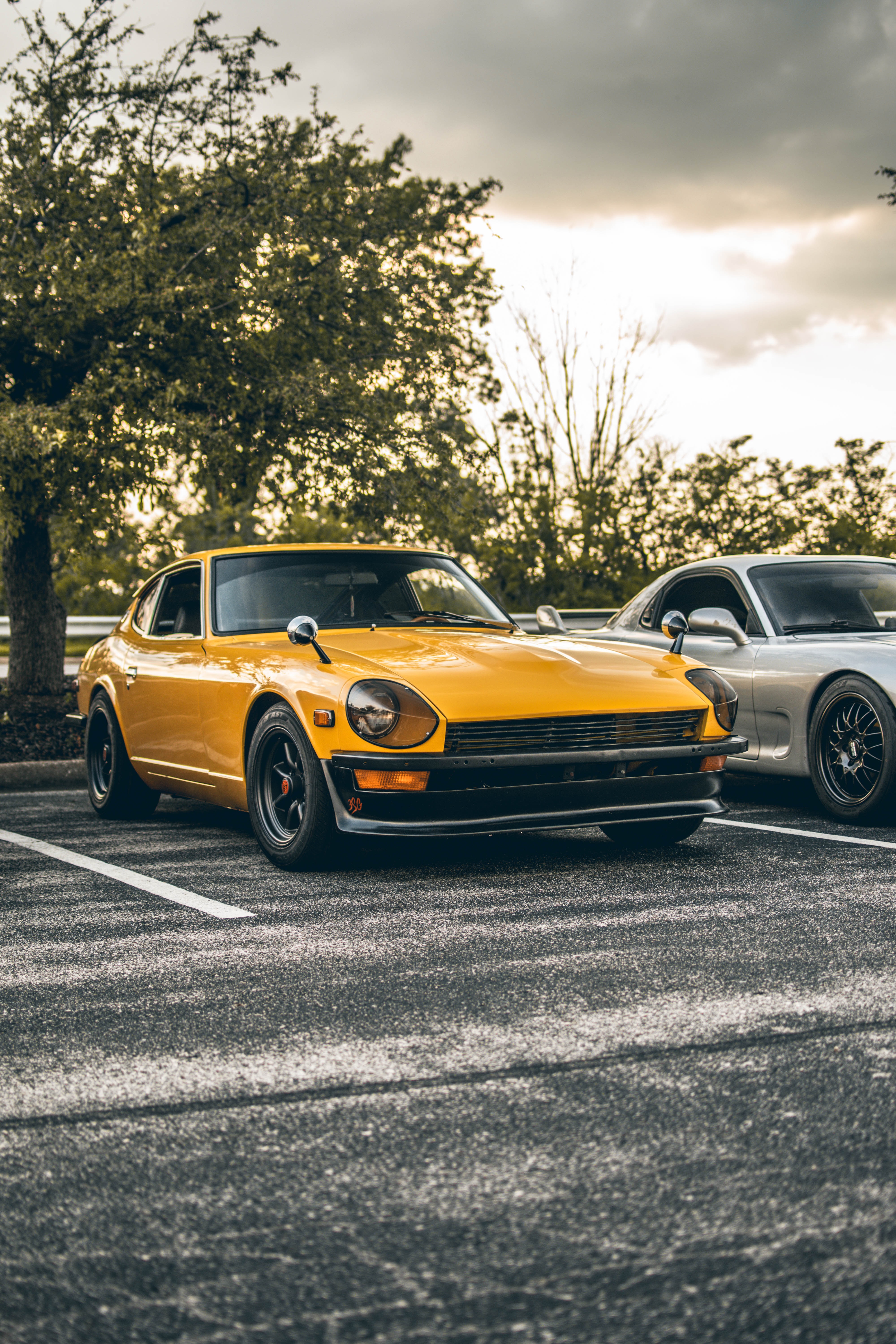 yellow, retro, vintage, cars, car