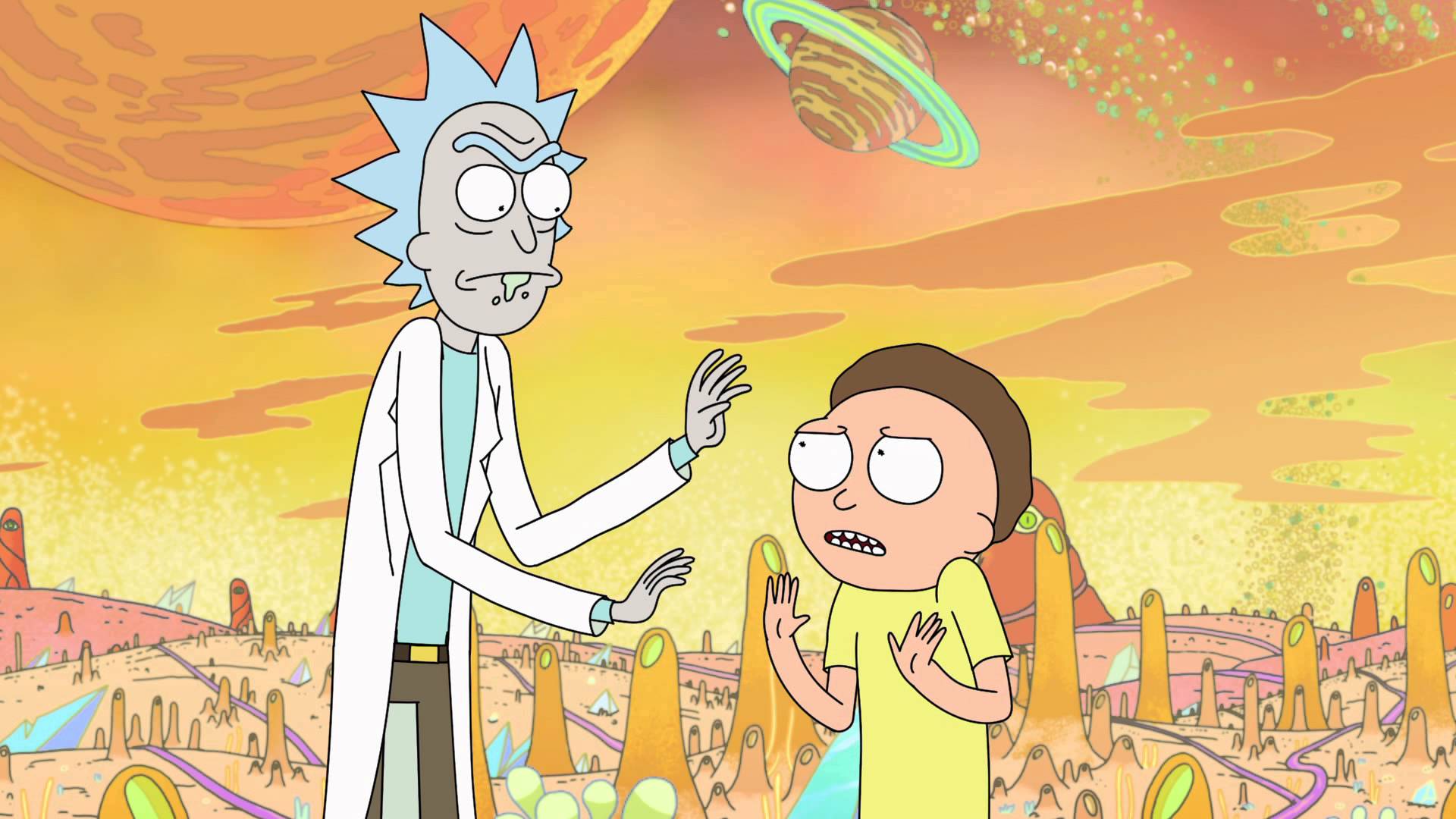 tv show, rick and morty, morty smith, rick sanchez Phone Background