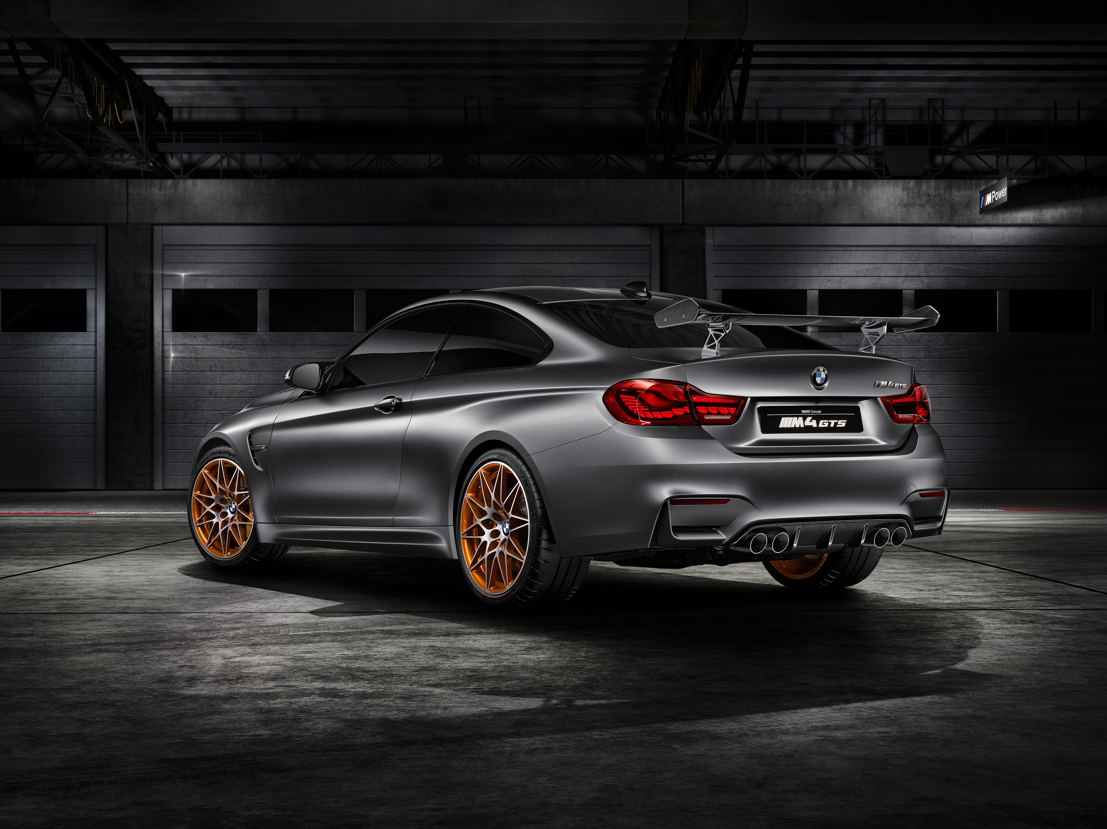 bmw, cars, back view, rear view, silver, silvery, m4, gts, f82