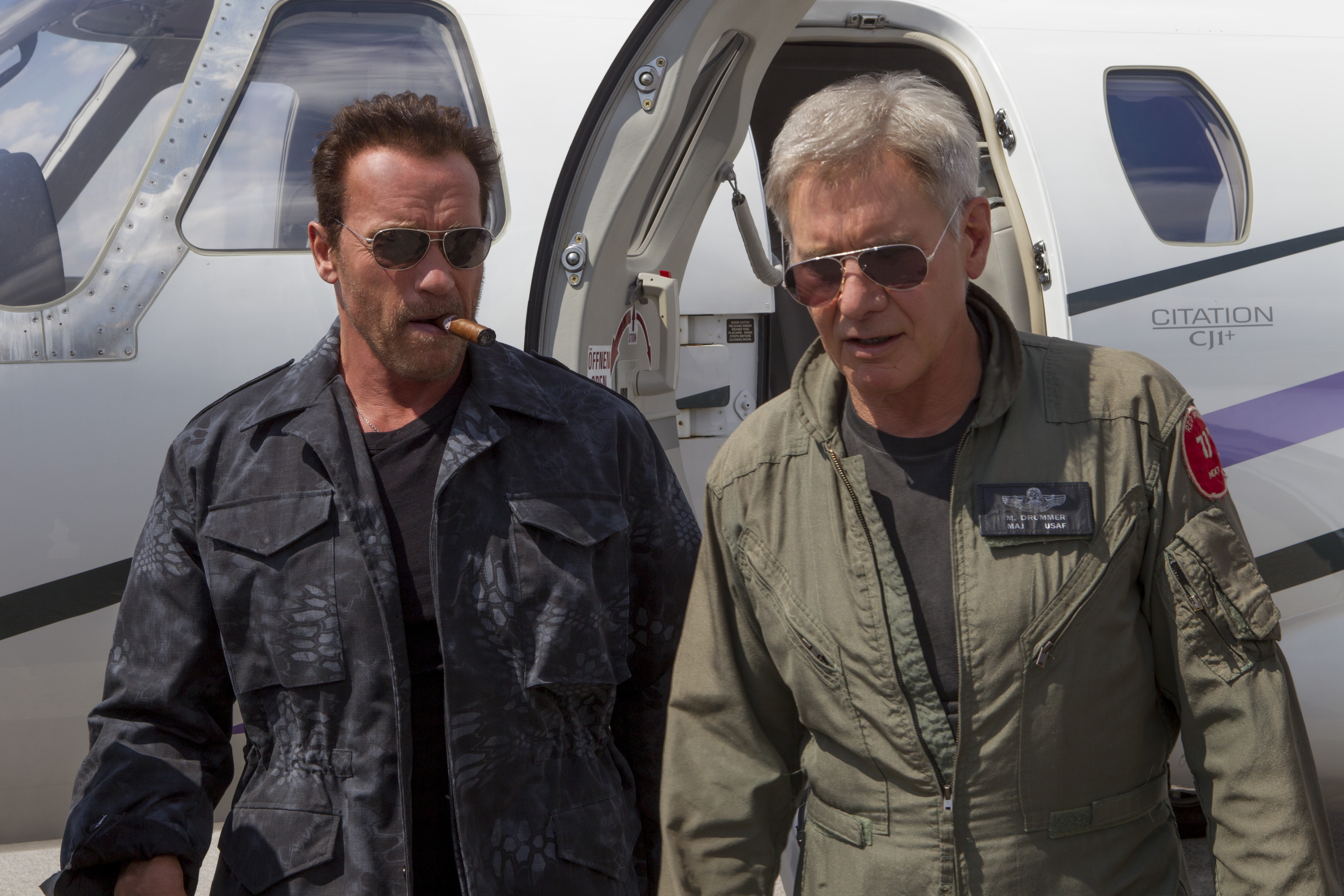 harrison ford, movie, the expendables 3, arnold schwarzenegger, max drummer, trench (the expendables), the expendables QHD