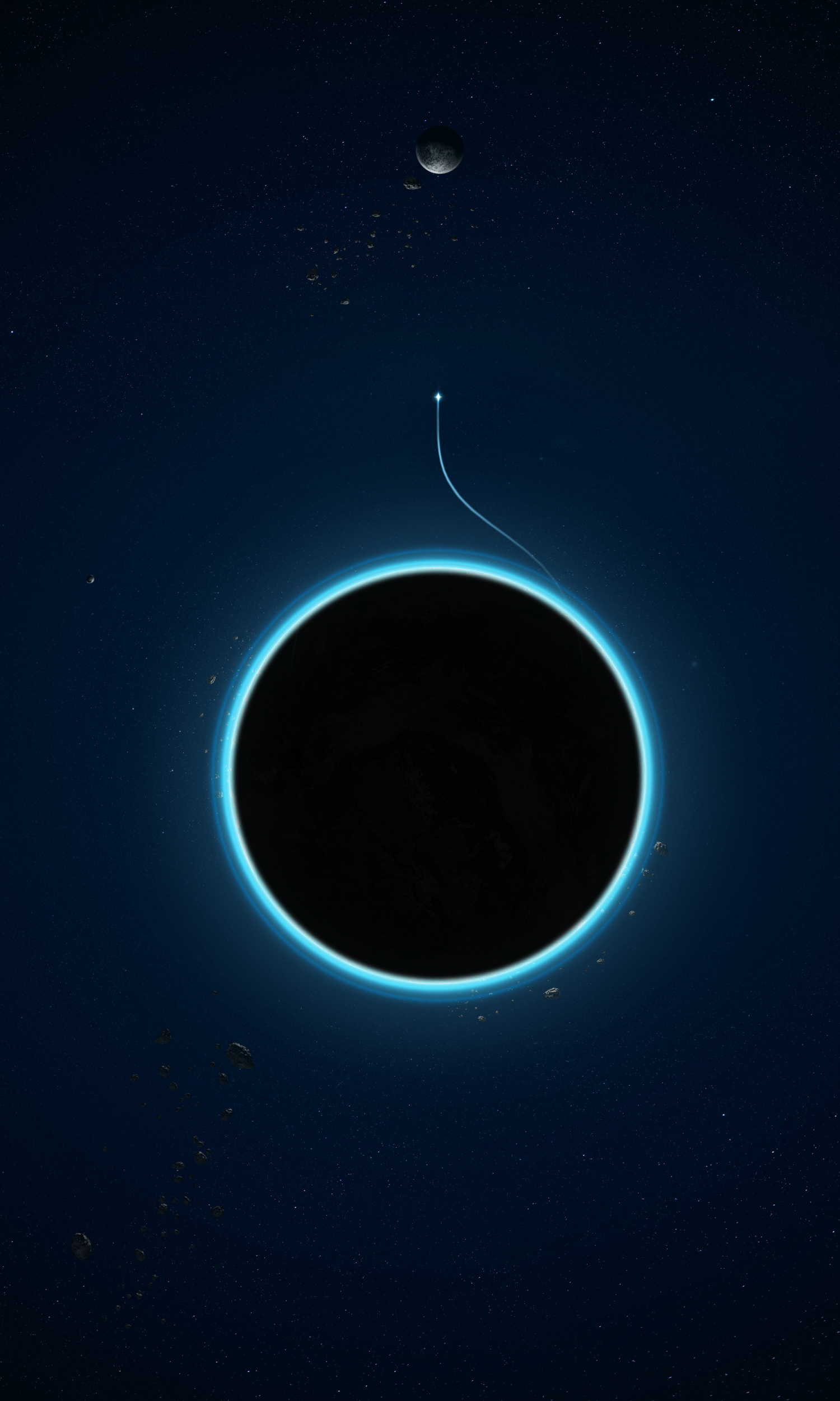 universe, eclipse, dark, glow, planet cell phone wallpapers