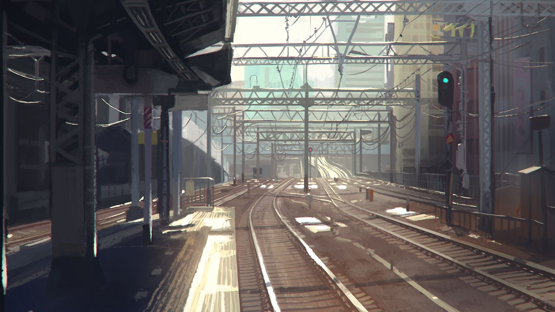 Станция пробуждение. Макото Синкай железная дорога.
