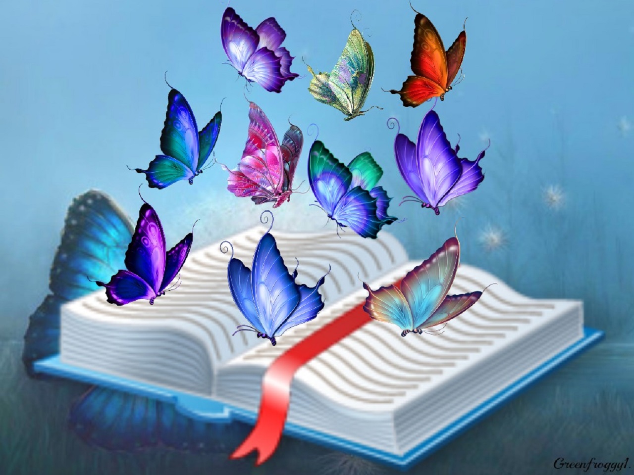 Книга с бабочками