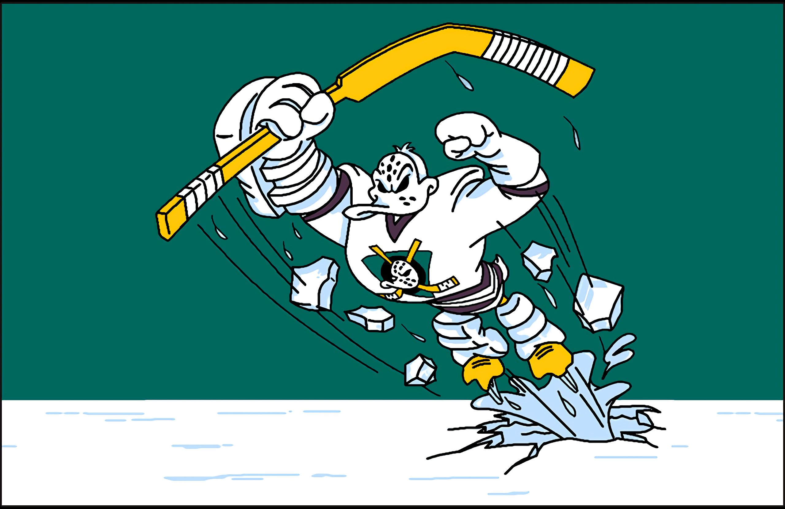 Картинки хоккейных команд. Анахайм Дакс Могучие утята. Могучие утки НХЛ команда. Команда Anaheim Ducks хоккейная. Маскот Анахайм Дакс.