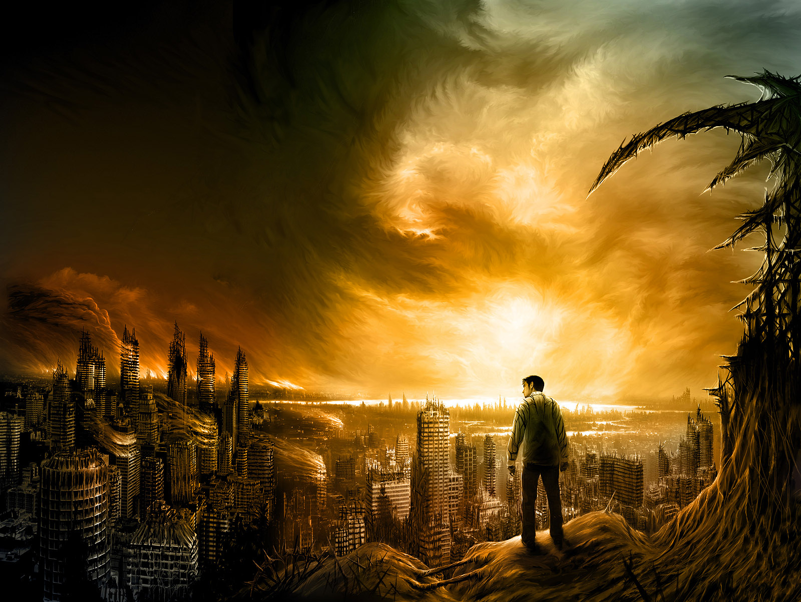 sci fi, post apocalyptic, apocalyptic, building, city, destruction Desktop Wallpaper