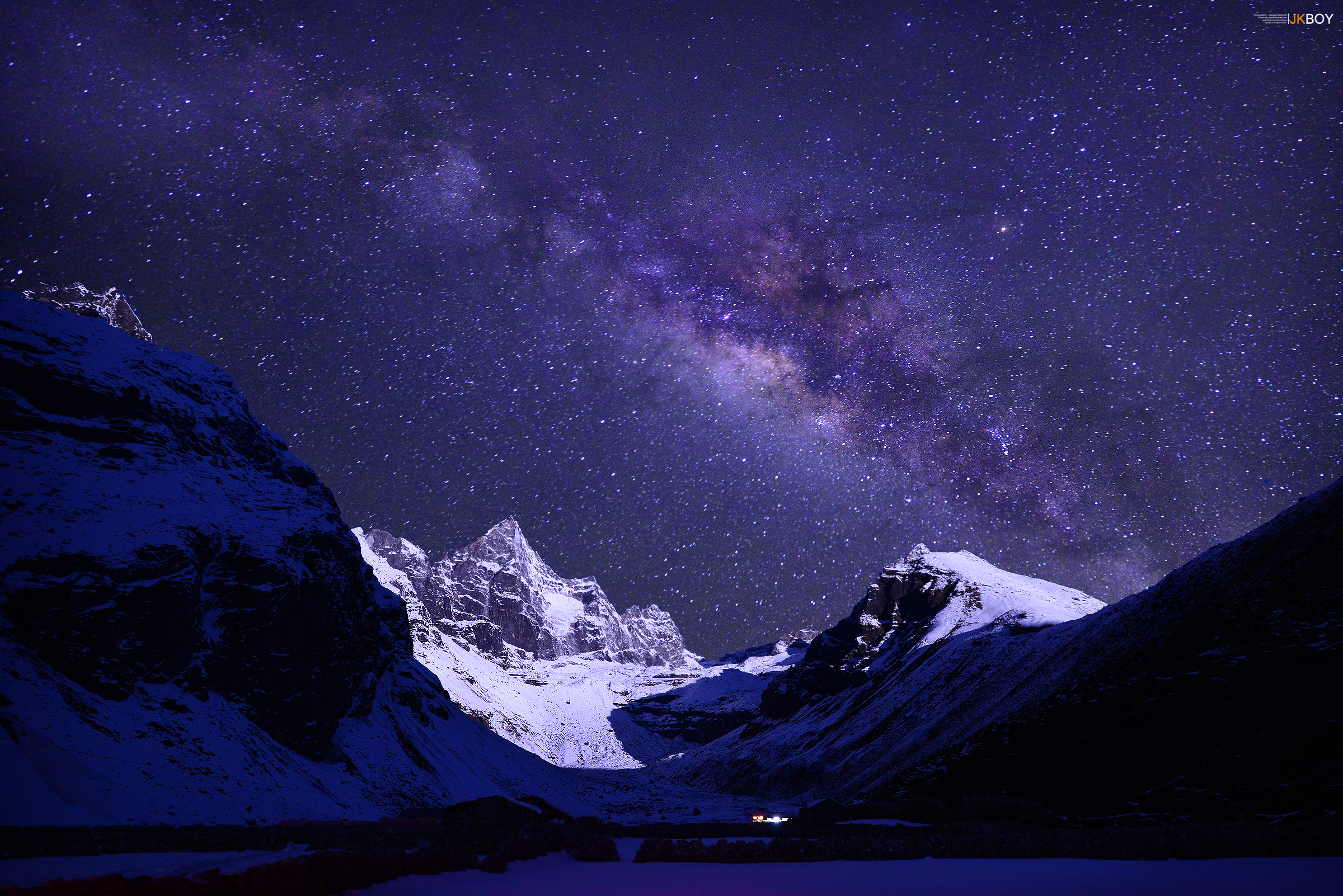 nepal, himalayas, mountains, mount everest, earth, night