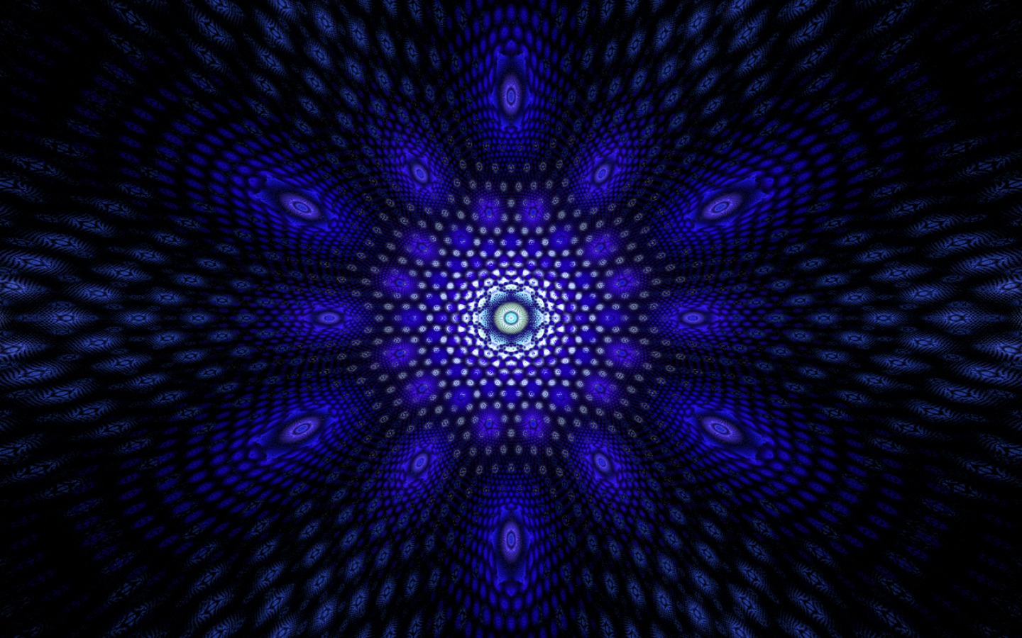 abstract, kaleidoscope, blue