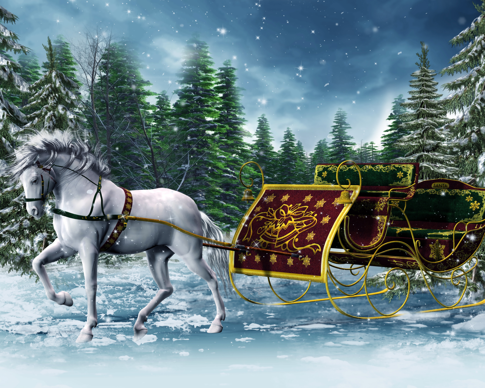 Christmas Horse Wallpapers  Wallpaper Cave