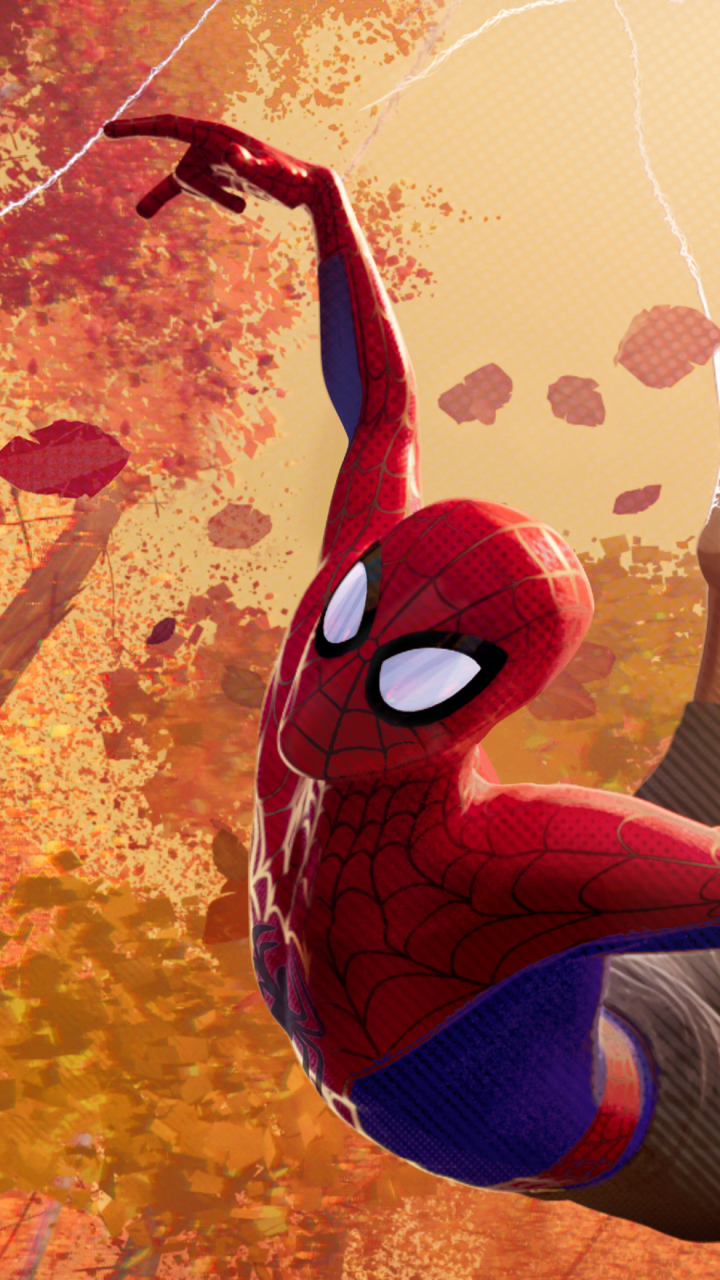 Download mobile wallpaper Spider Man, Movie, Superhero, Peter Parker, Miles Morales, Spider Man: Into The Spider Verse for free.